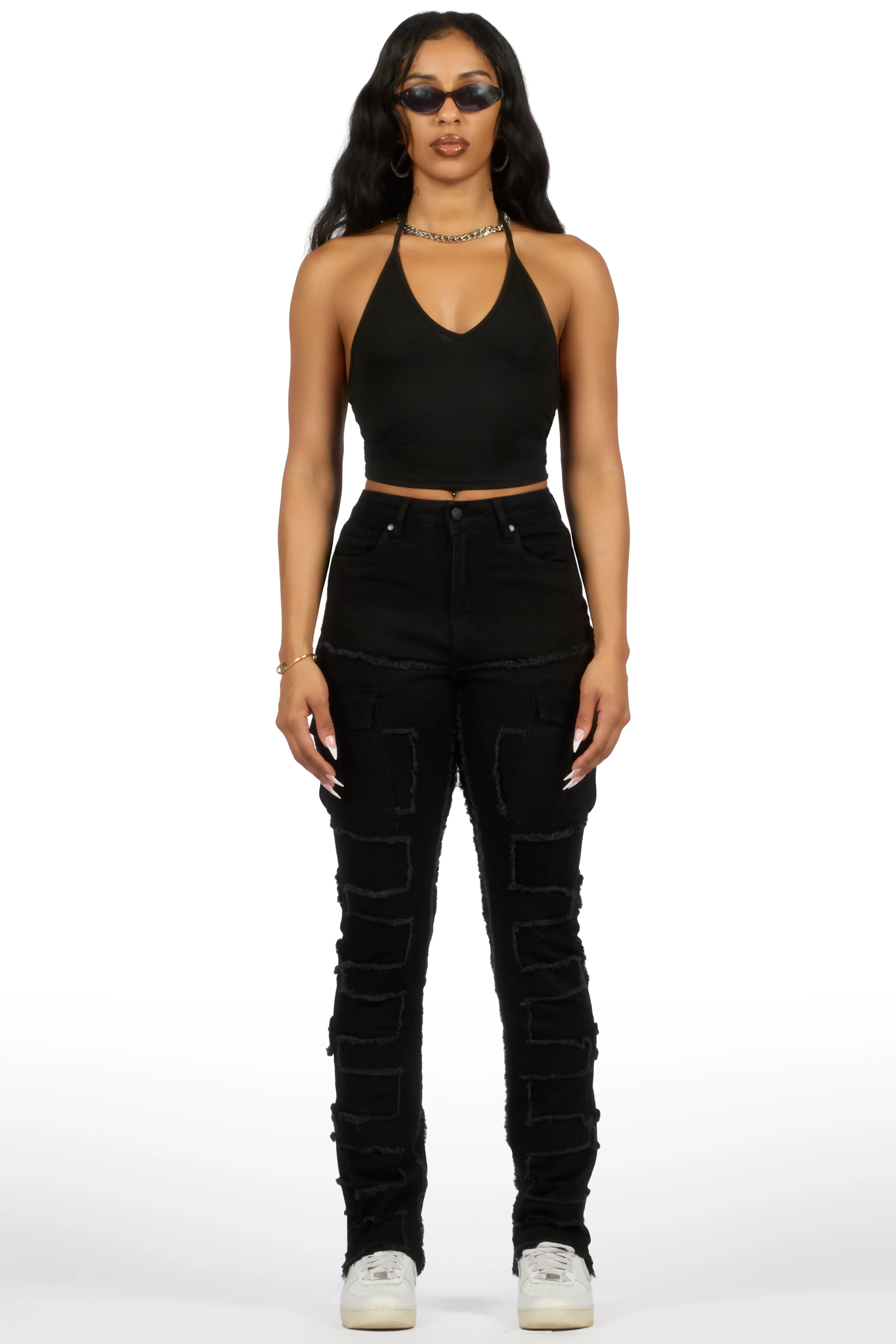Jamiala Black Cargo Skinny Jean - Image 2