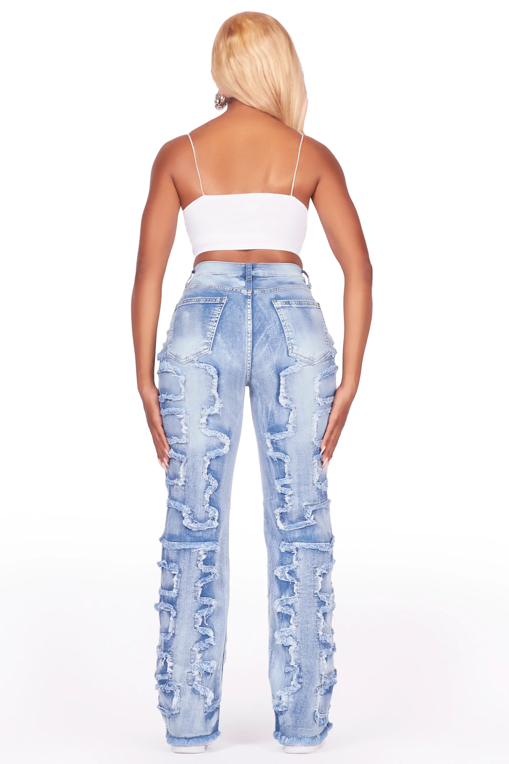 Jhourney Light Wash Baggy Stacked Jean - Image 5