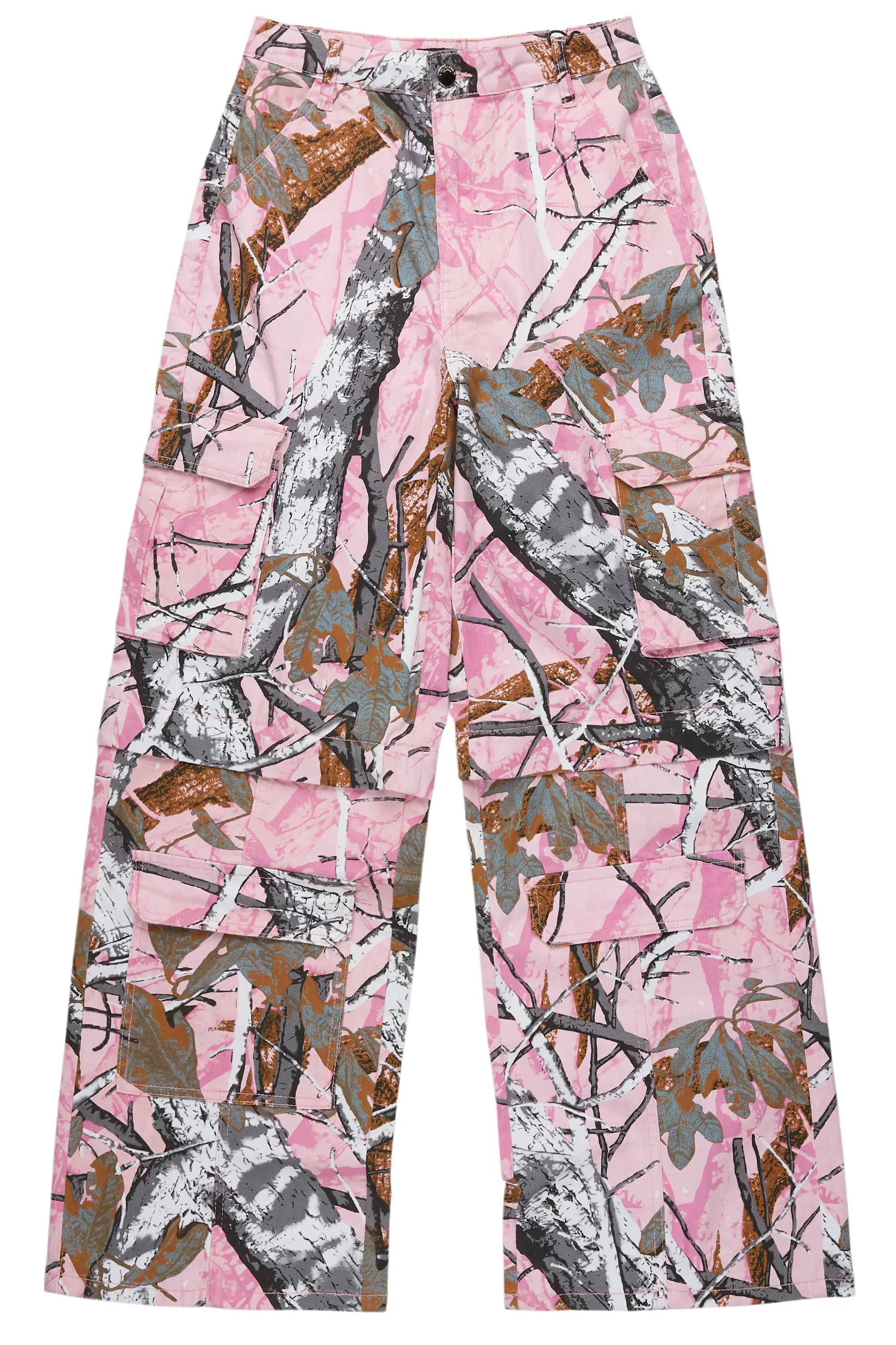 Precious Pink Tree Camo Baggy Stacked Jean - Image 4