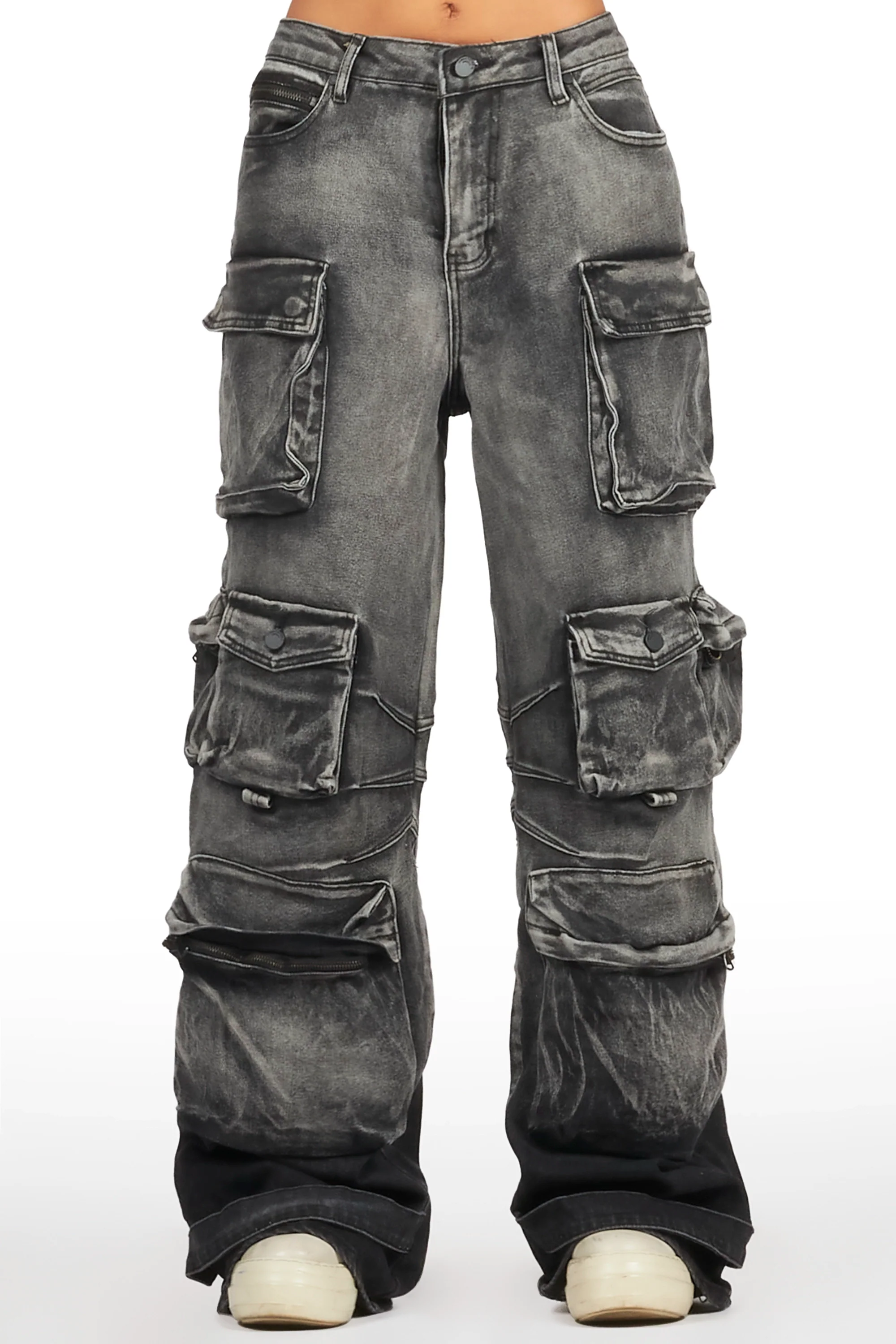 Sequoia Grey Wash Baggy Cargo Jean - Image 2
