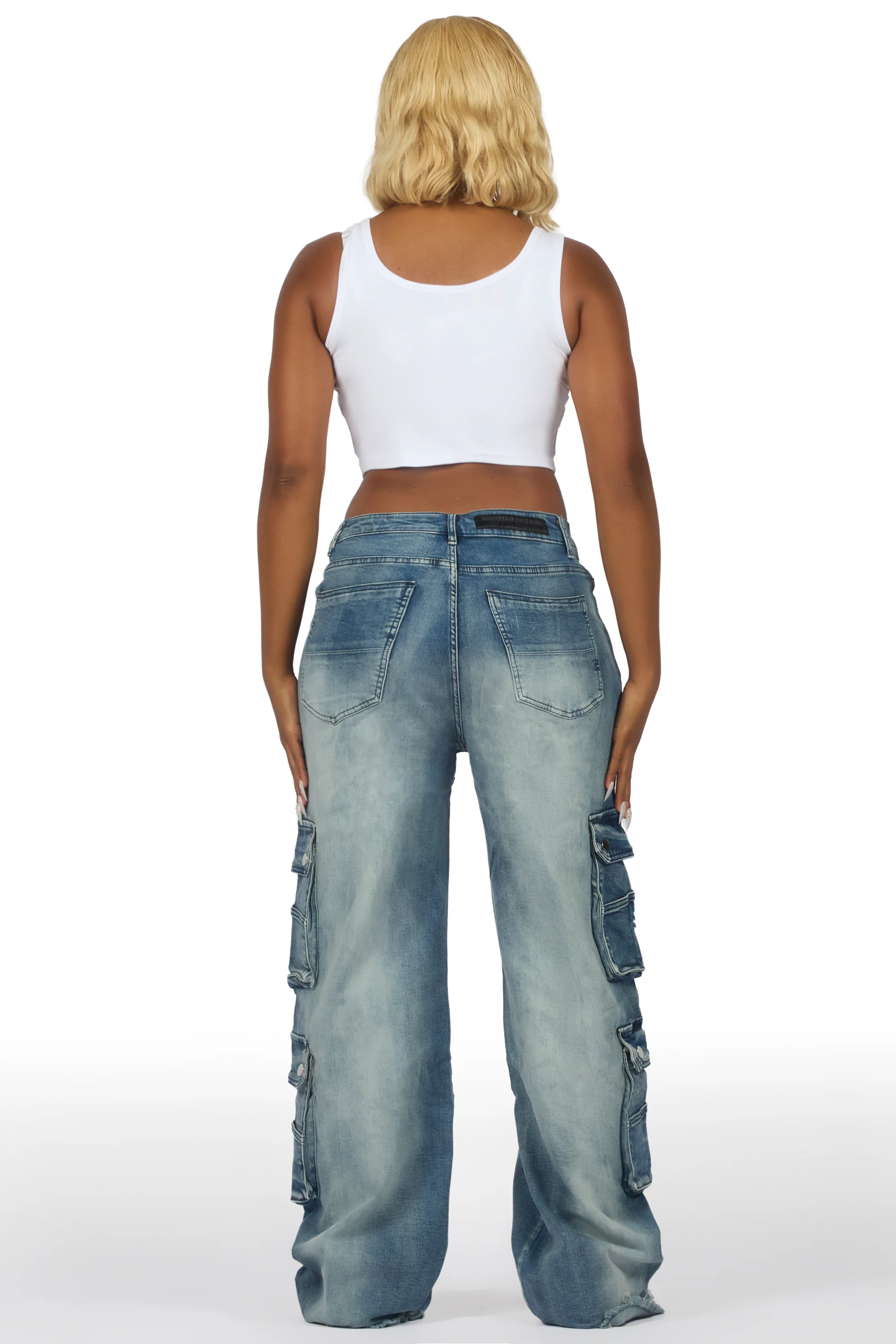 Taite Med. Wash Baggy Cargo Jean - Image 5