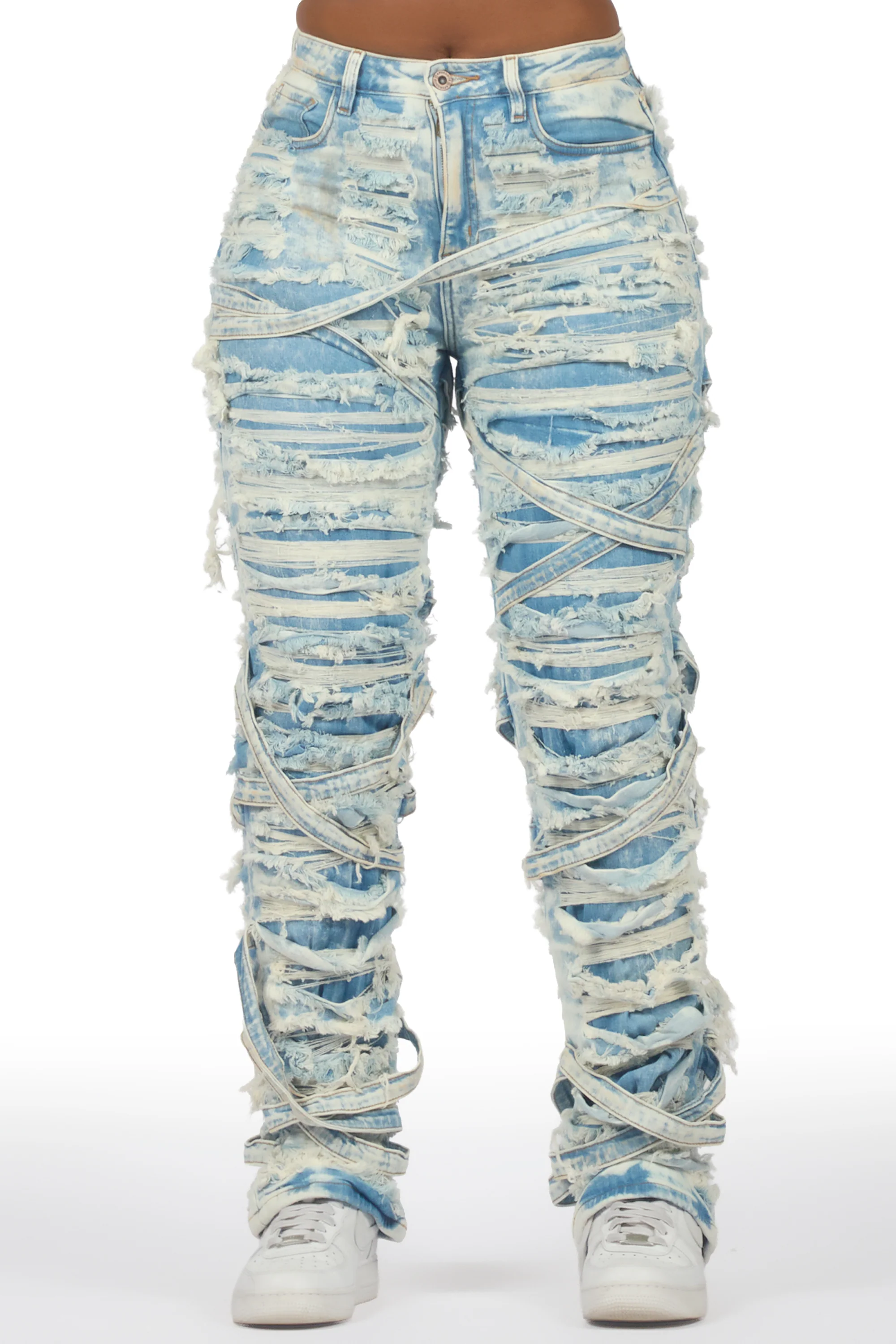 Kelia Light Wash Distressed Jean