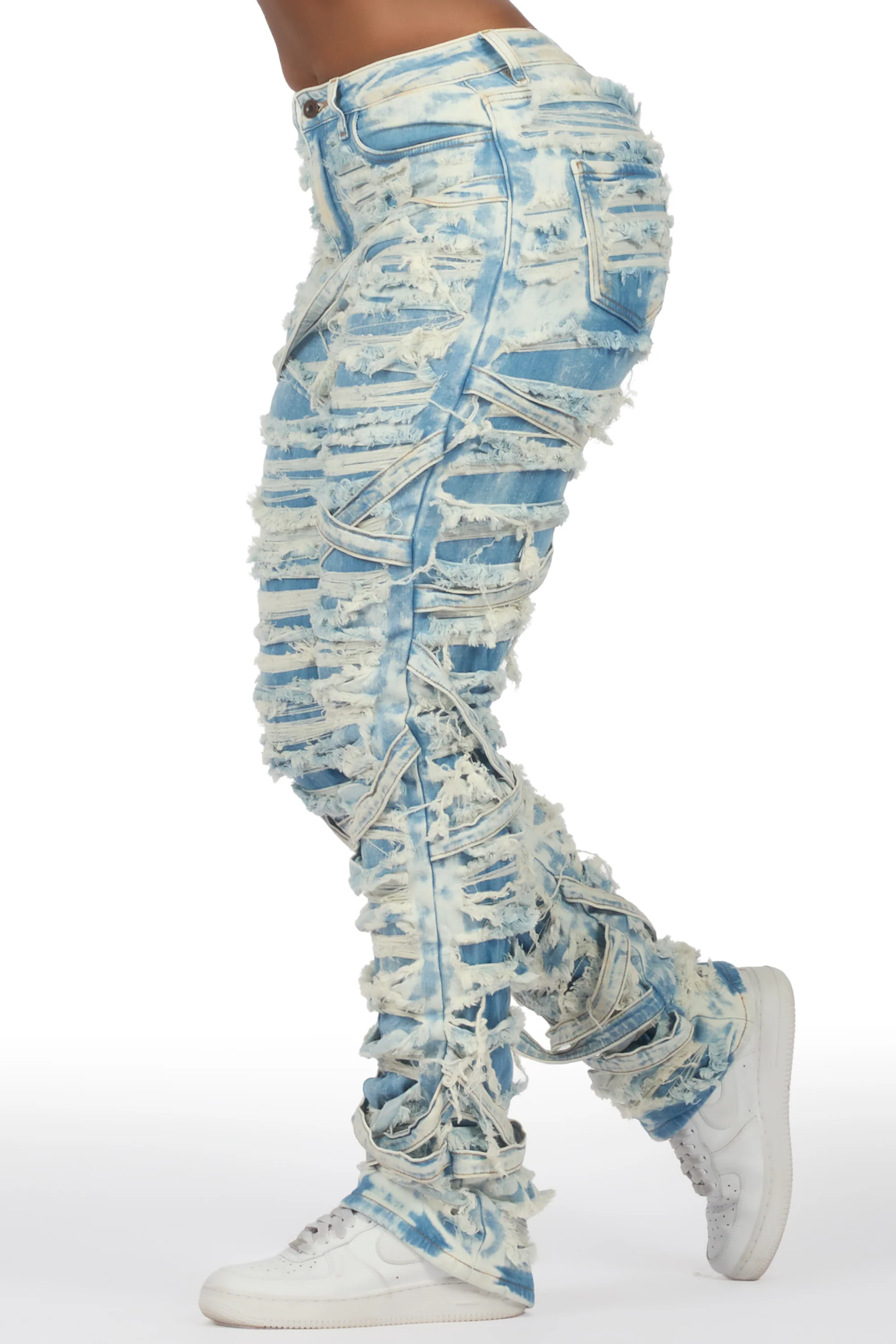 Kelia Light Wash Distressed Jean - Image 5