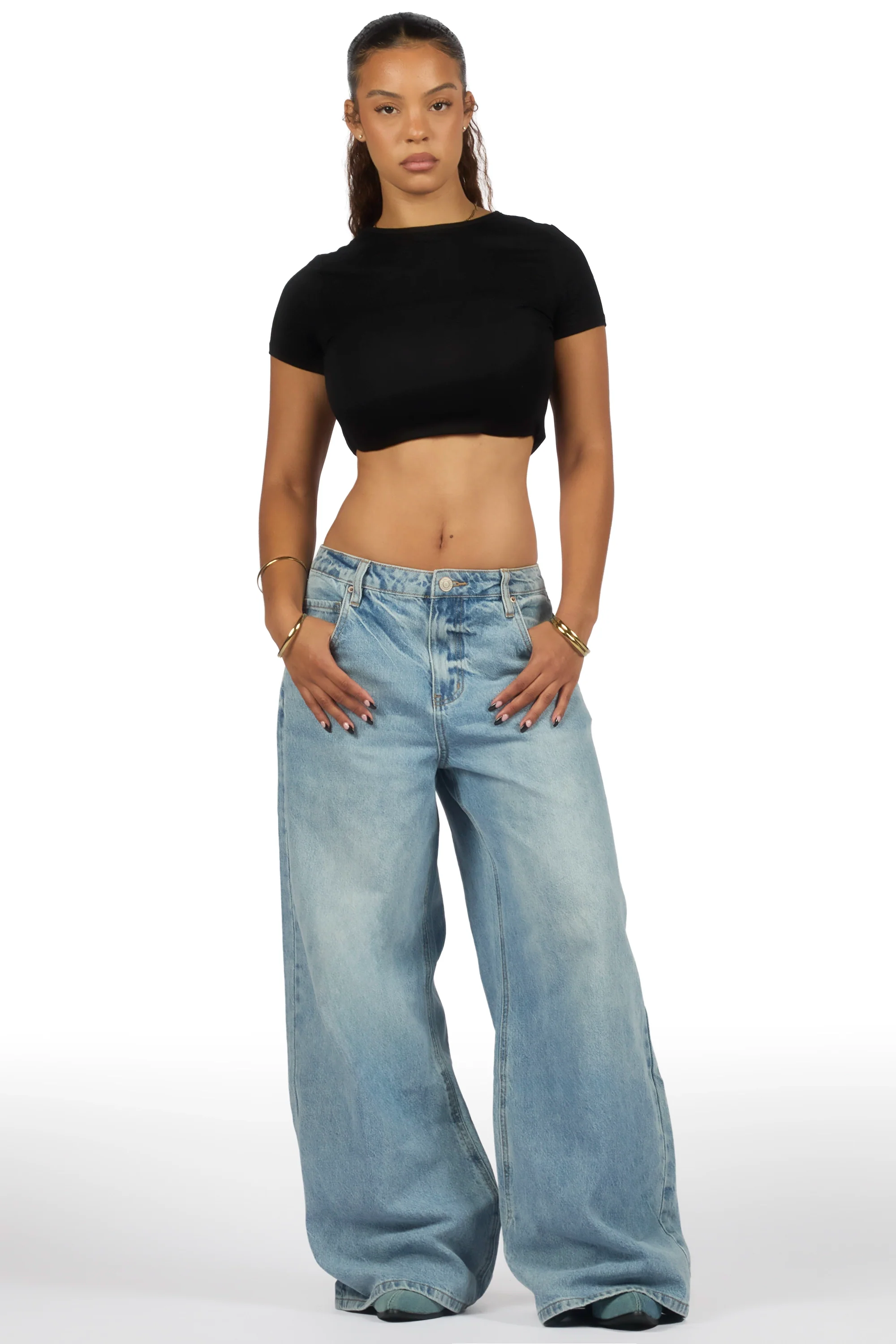 Hidaya Light Wash Baggy Jean - Image 4