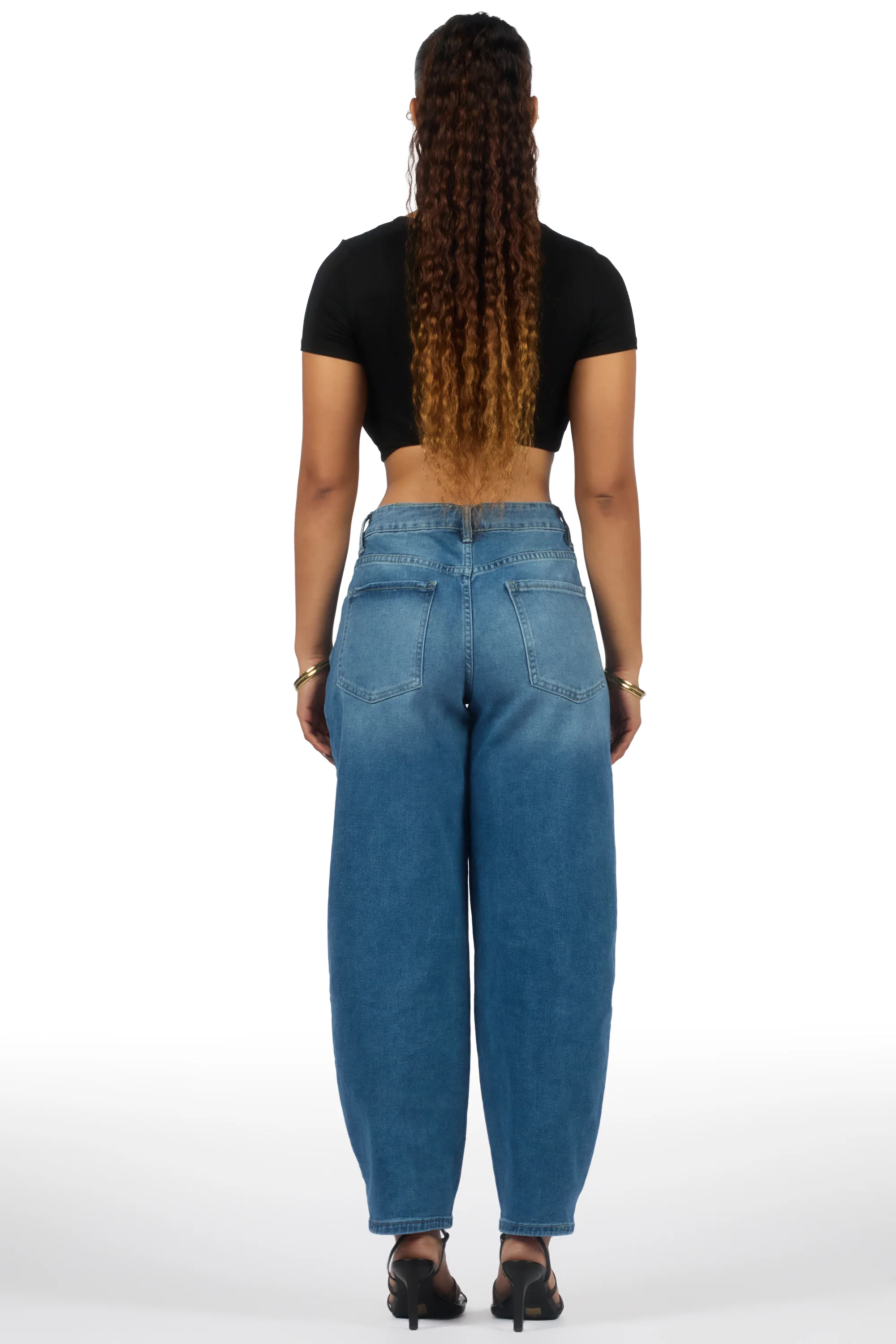 Shavila Med. Wash Seamed Barrel Baggy Jean - Image 5