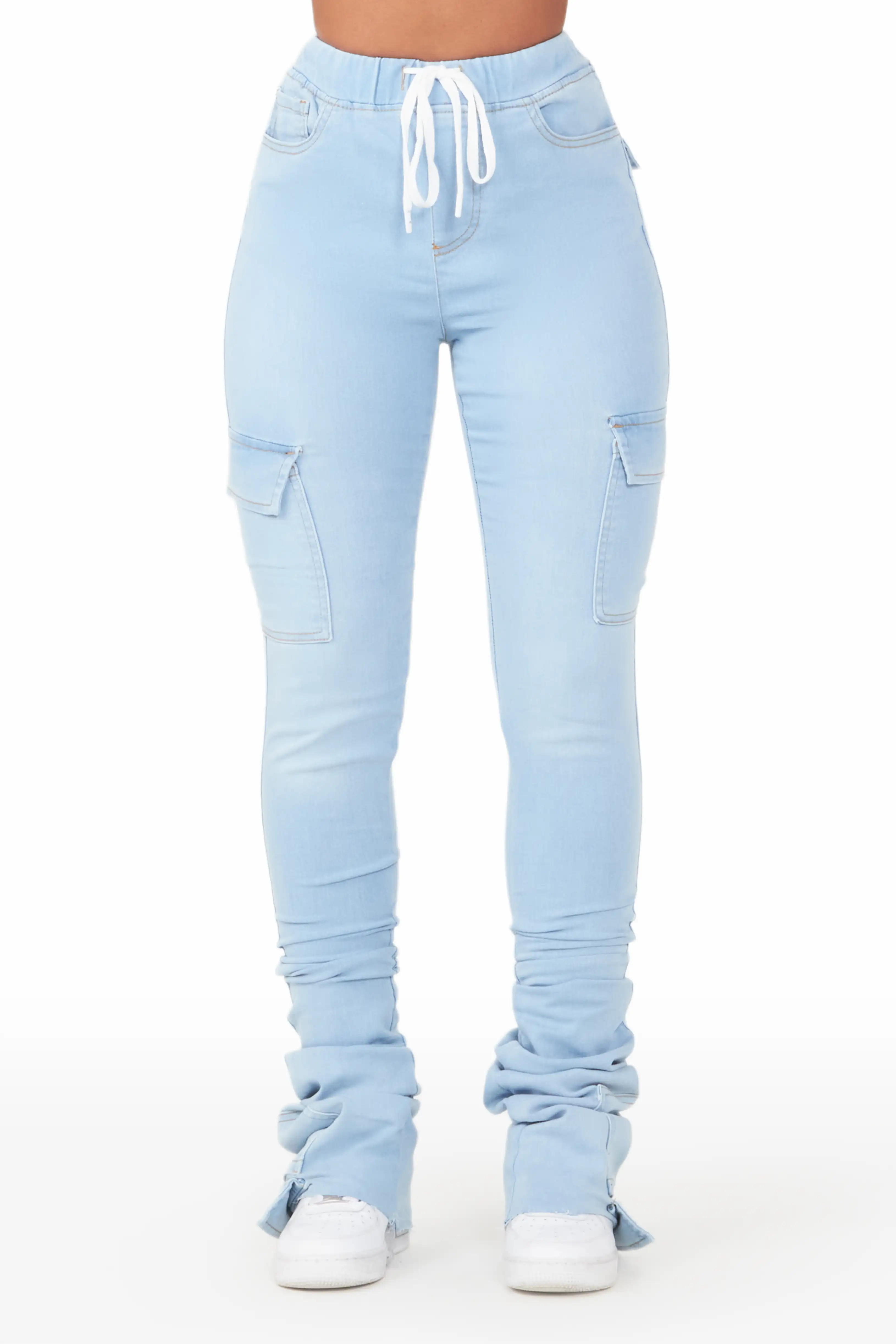 Evey Light Wash Super Stacked Jean - Image 2