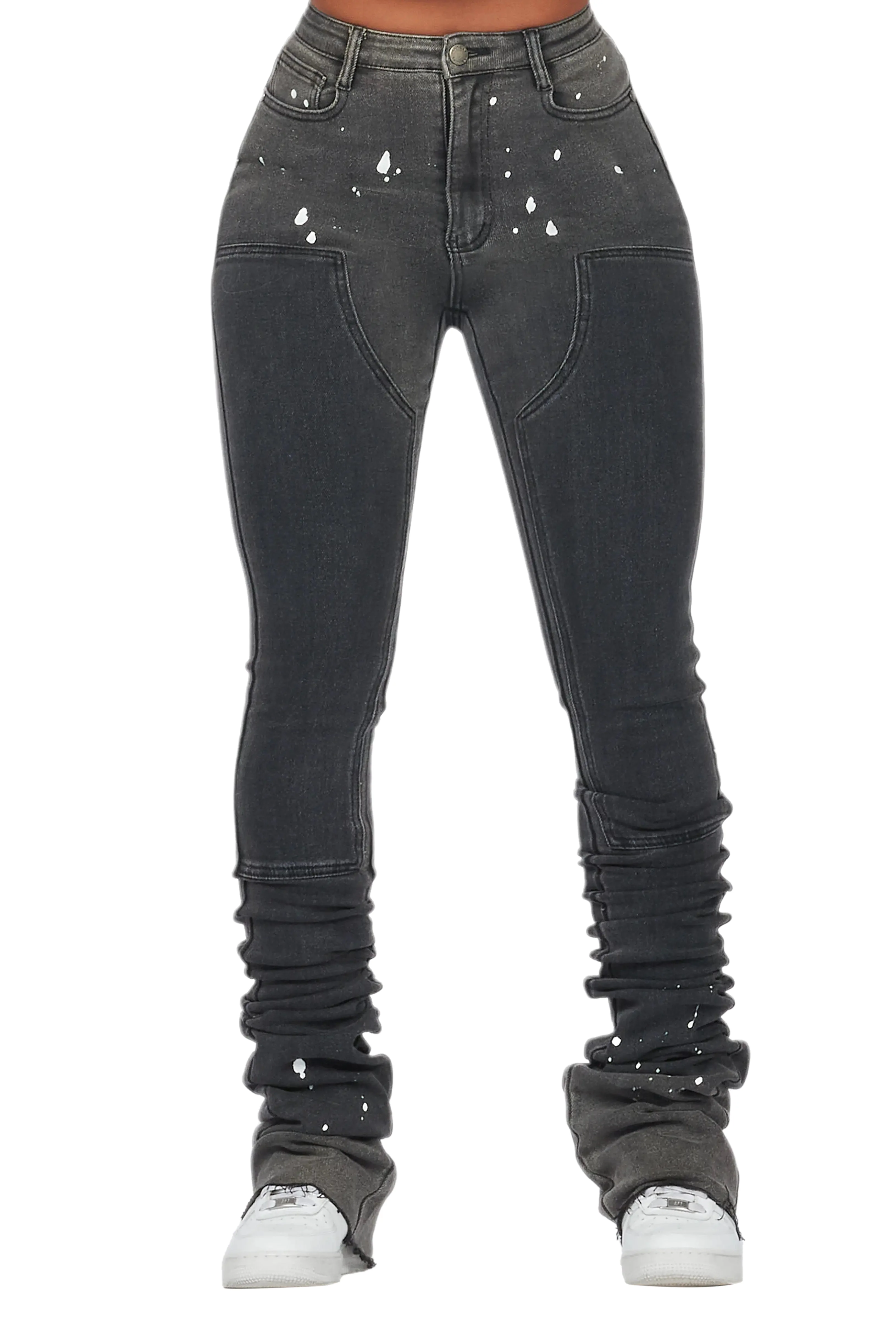 Dajsha Black Super Stacked Jean - Image 6