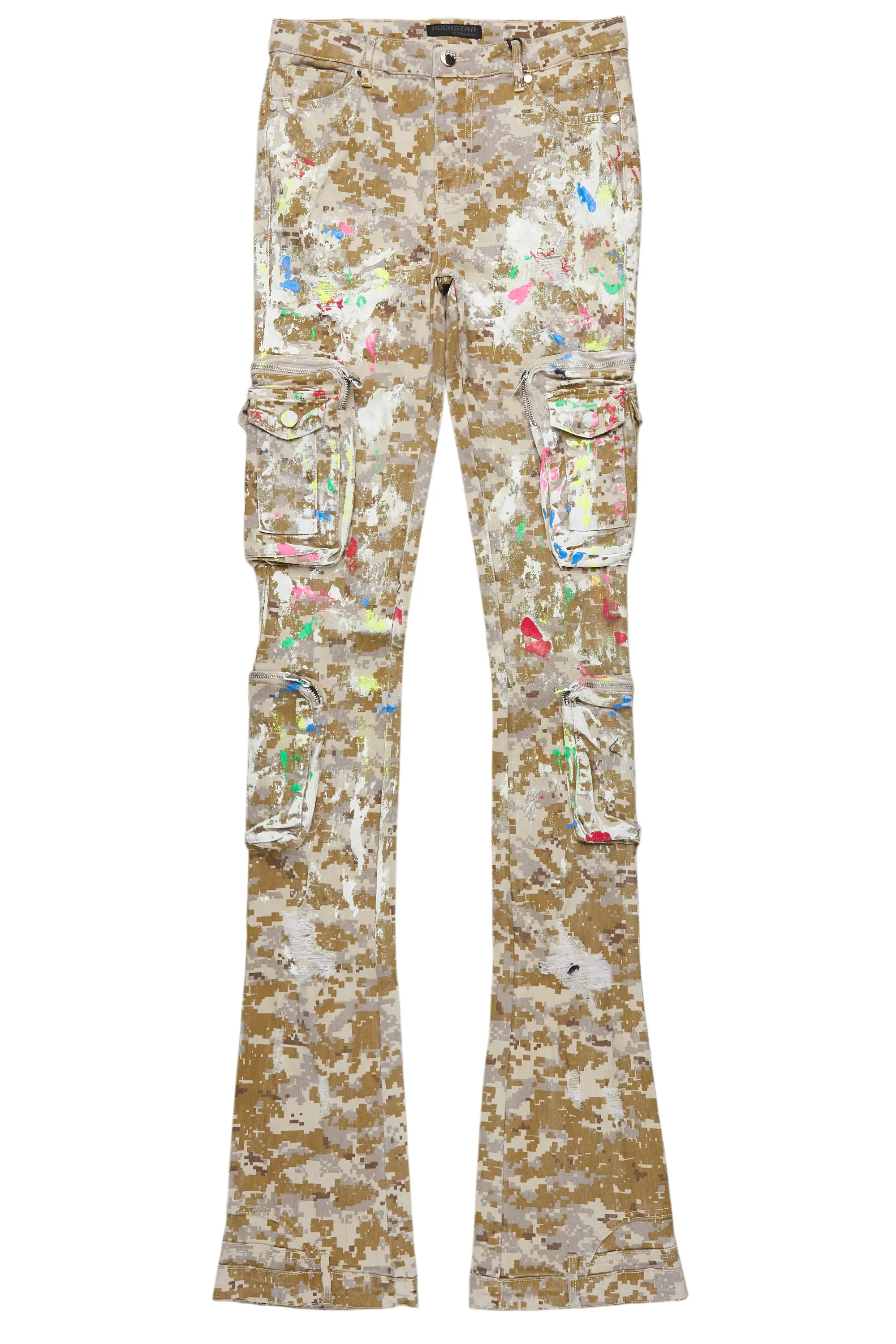 Amayia Digital Camo Painted Super Stacked Jean - Image 4