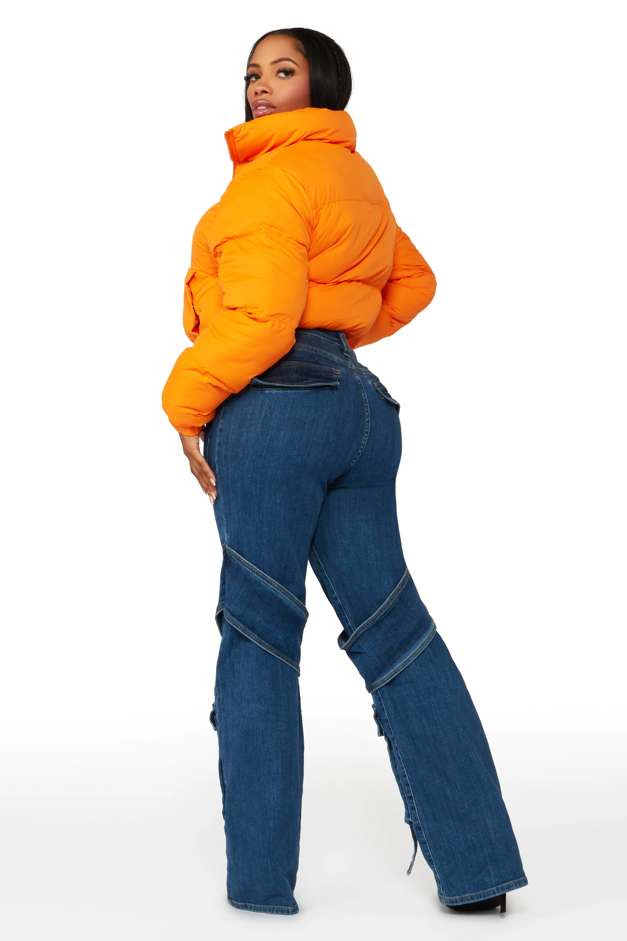 Nala Orange Puffer Jacket - Image 5