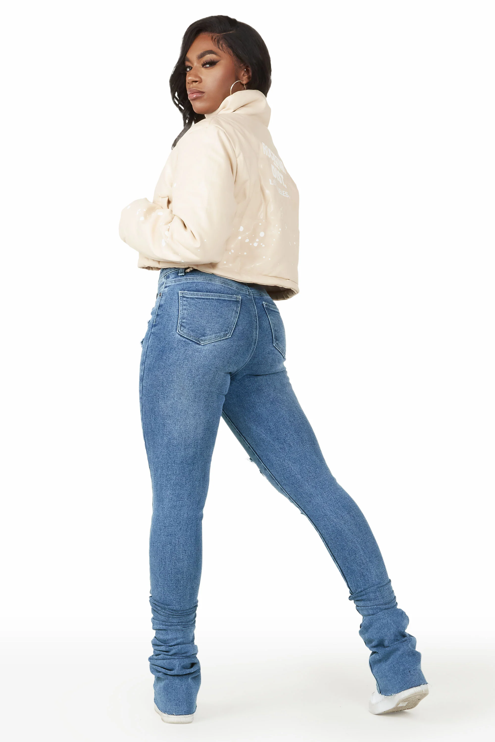 Toni Beige Art Dept. Puffer Jacket - Image 6