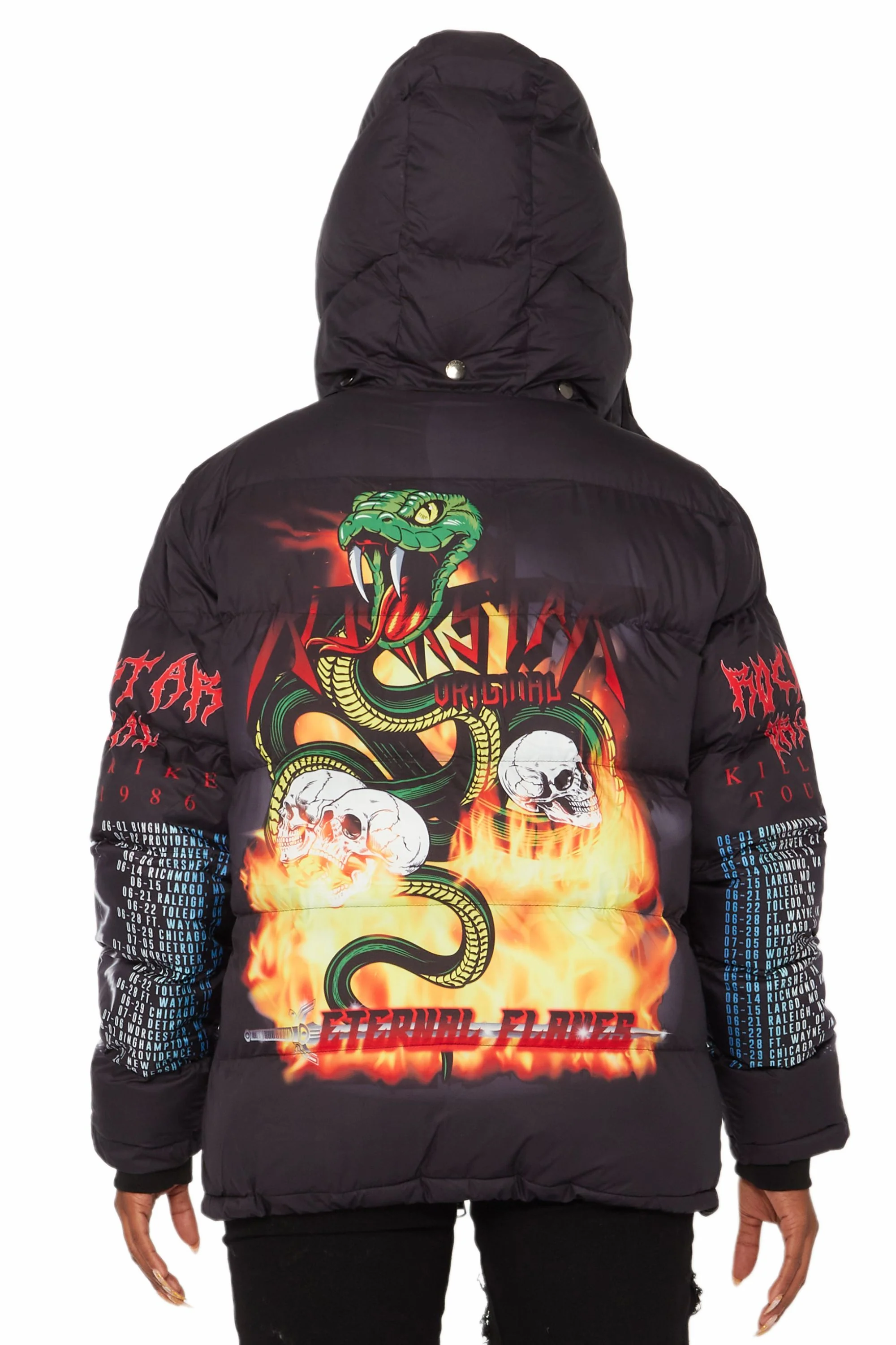 Baily Black Oversized Puffer Jacket - Image 7
