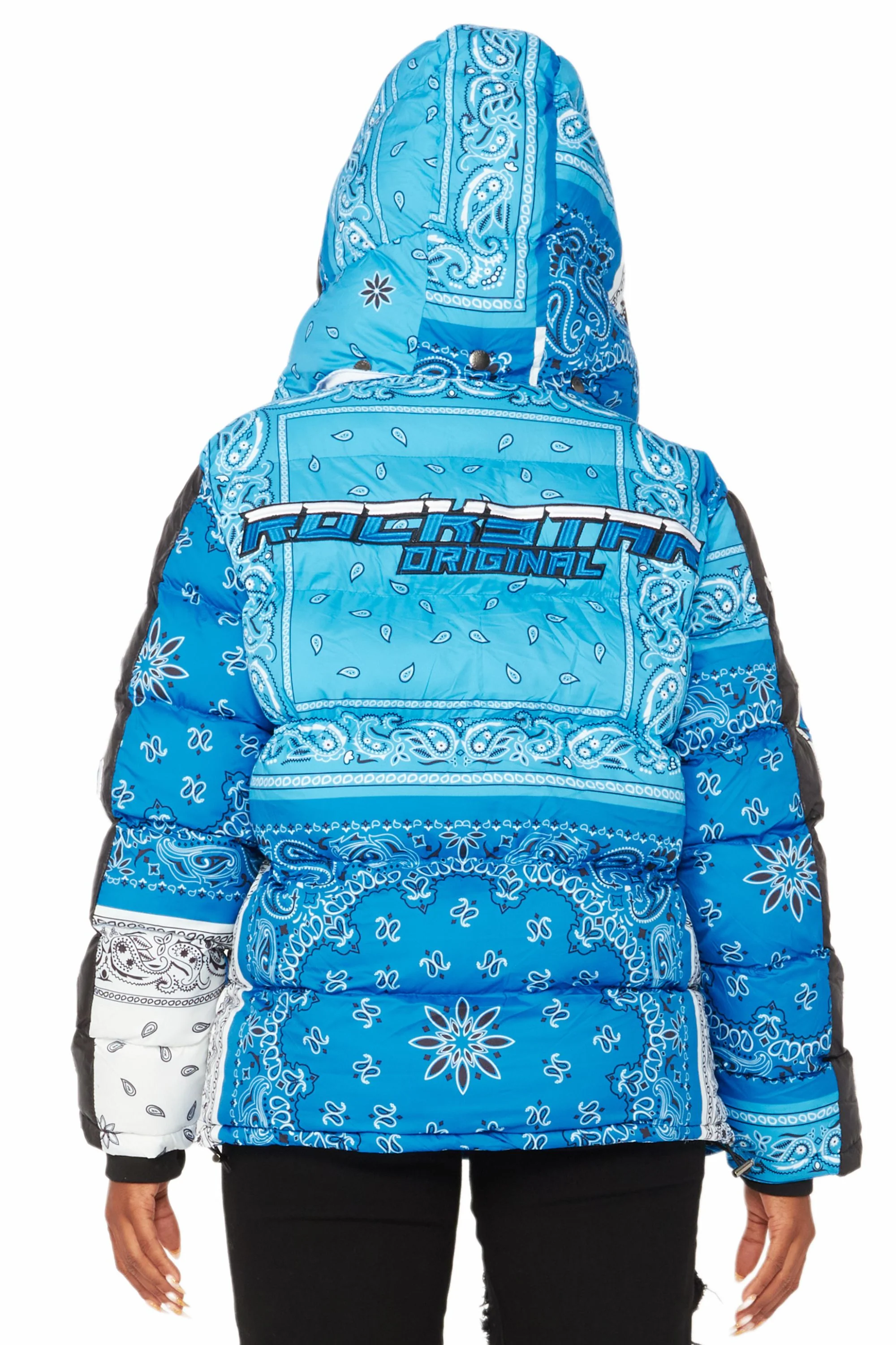 Who's Team Blue Oversized Puffer Jacket - Image 16