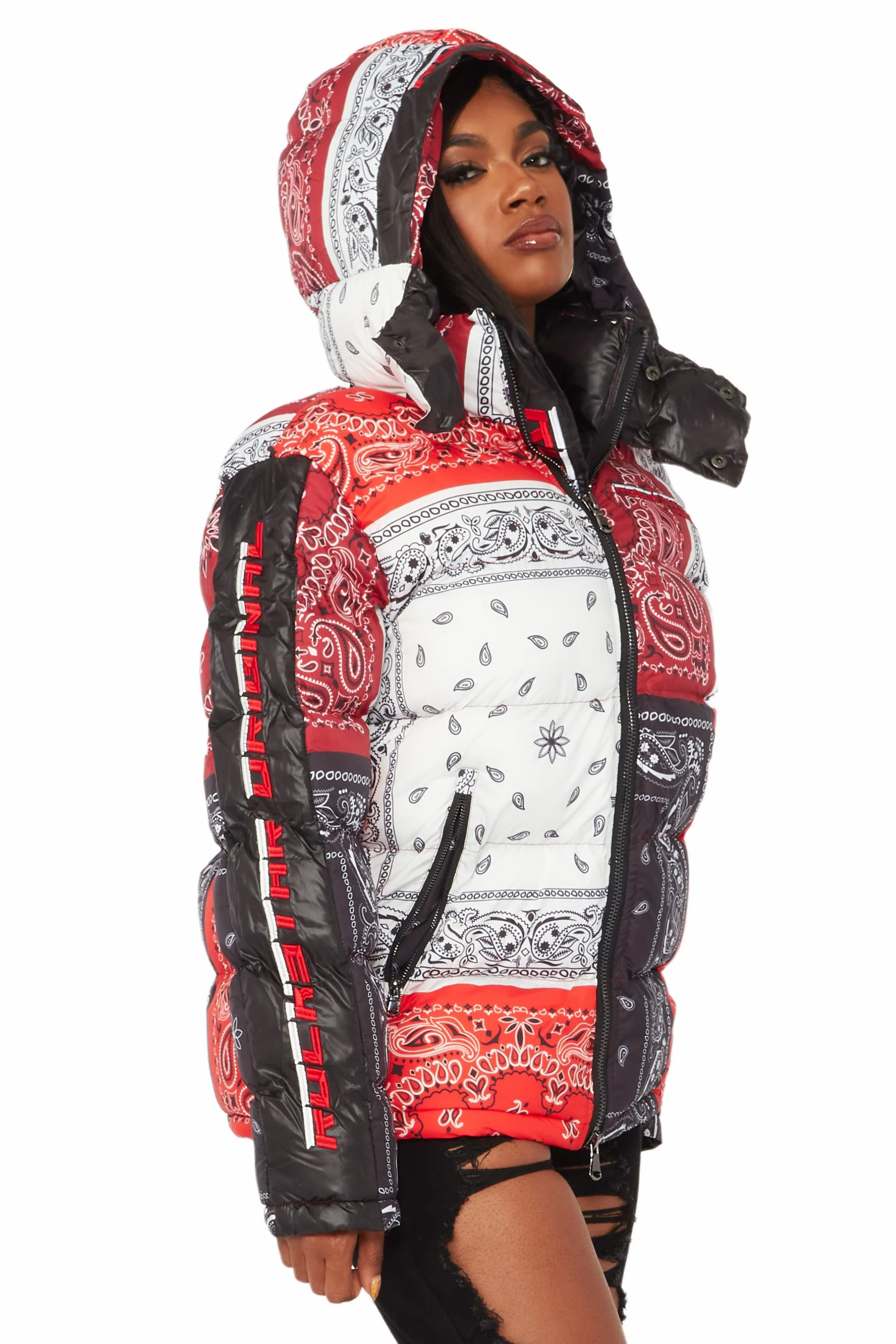 Who's Team Red Oversized Puffer Jacket - Image 8