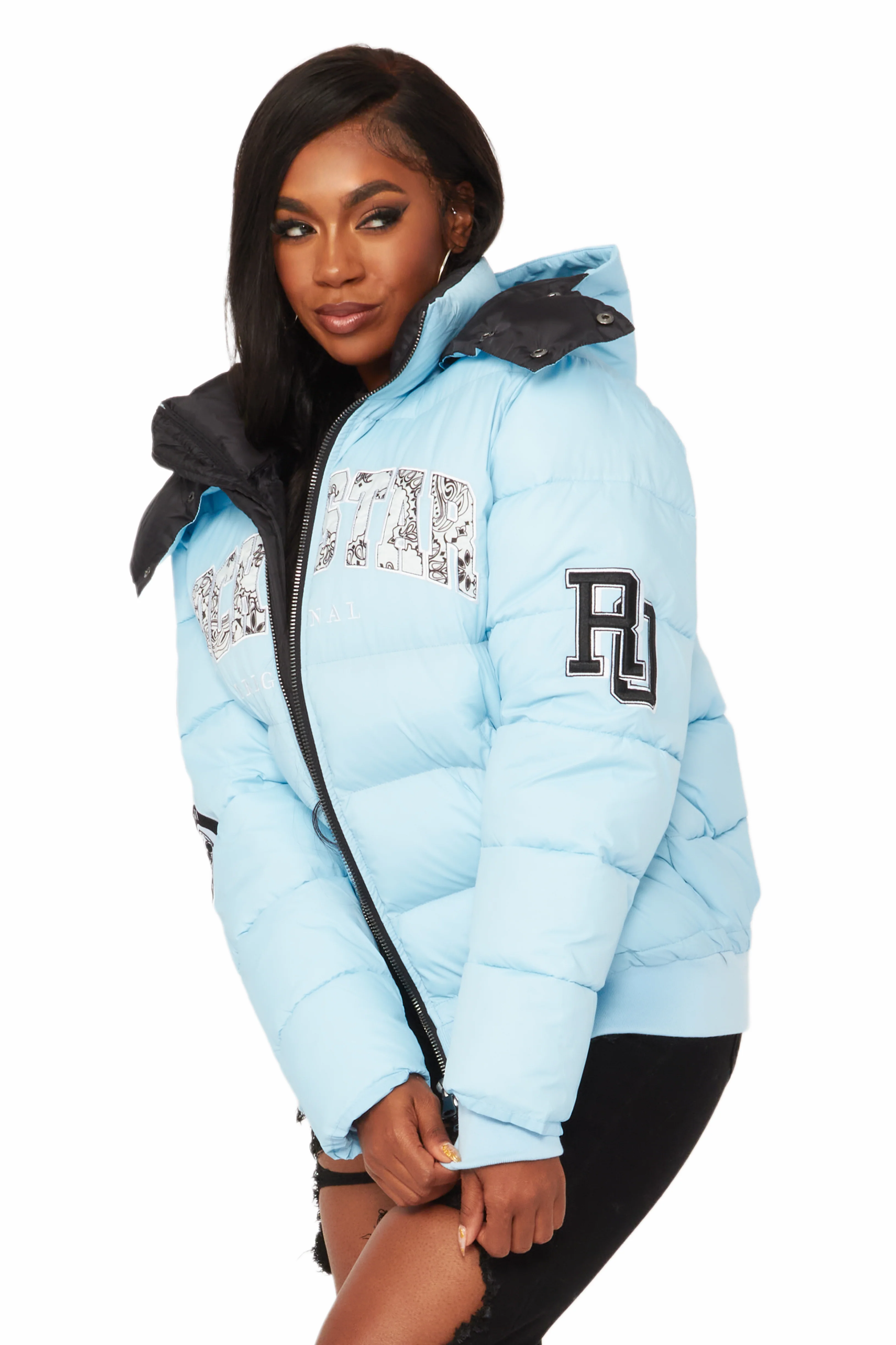 Latoya Baby Blue Oversized Puffer Jacket - Image 6