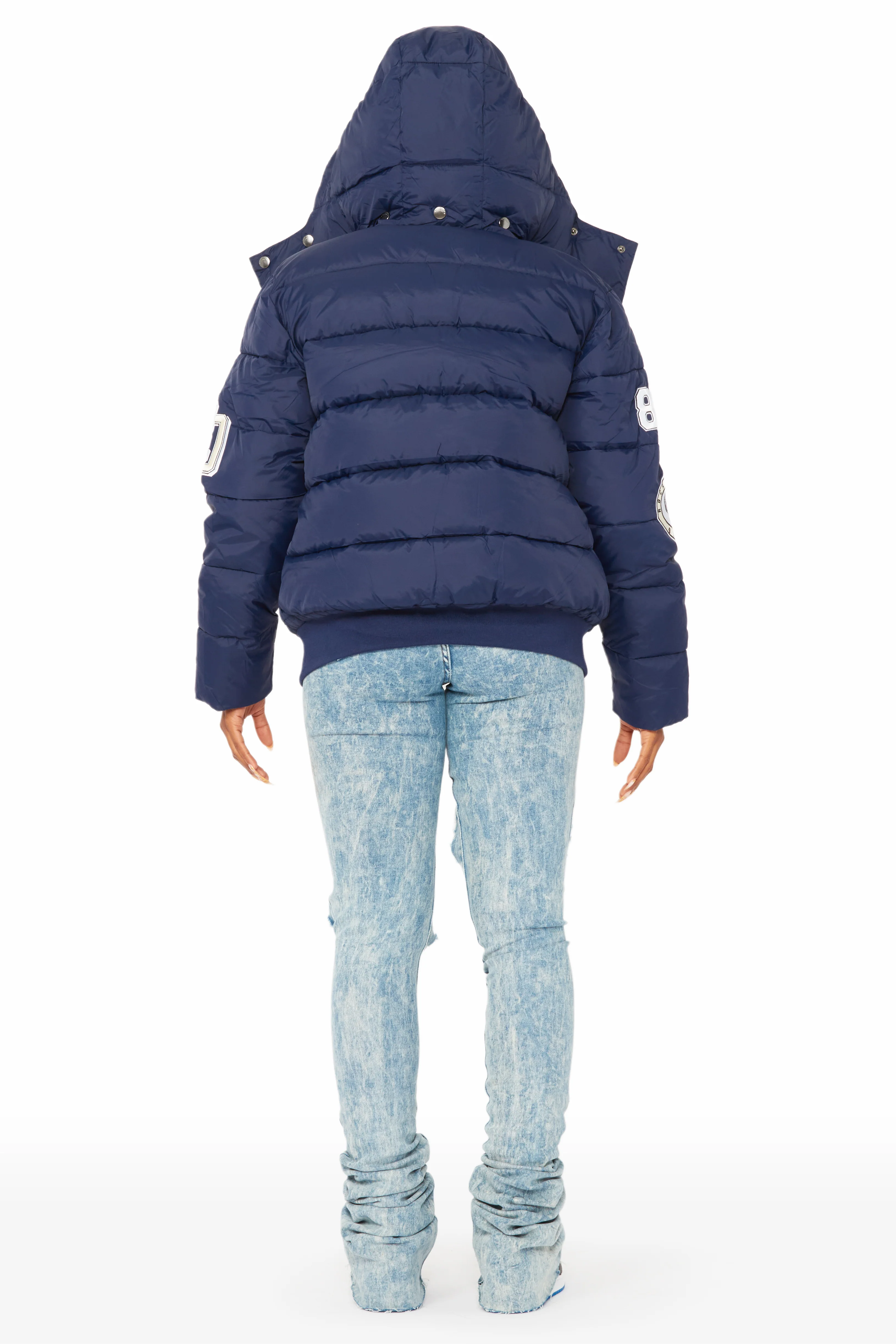 Latoya Navy Oversized Puffer Jacket - Image 16