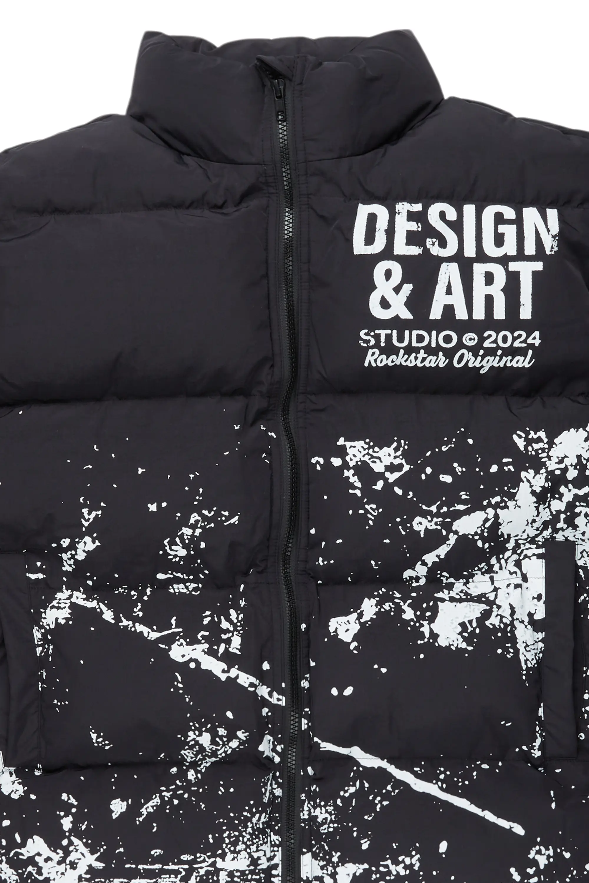 Lamanda Black Puffer Vest - Image 3