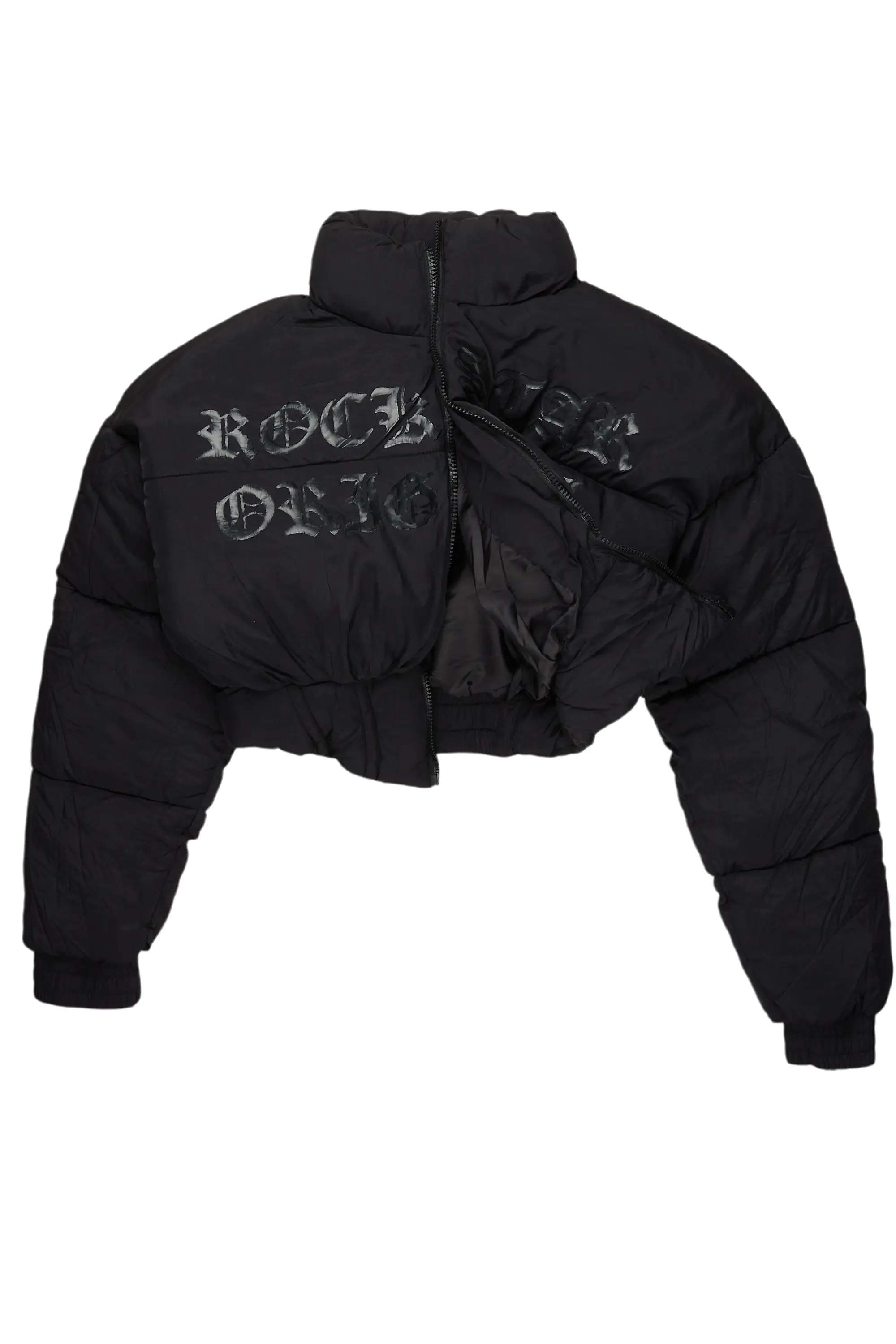 Samaiya Black Corset Puffer Jacket - Image 4