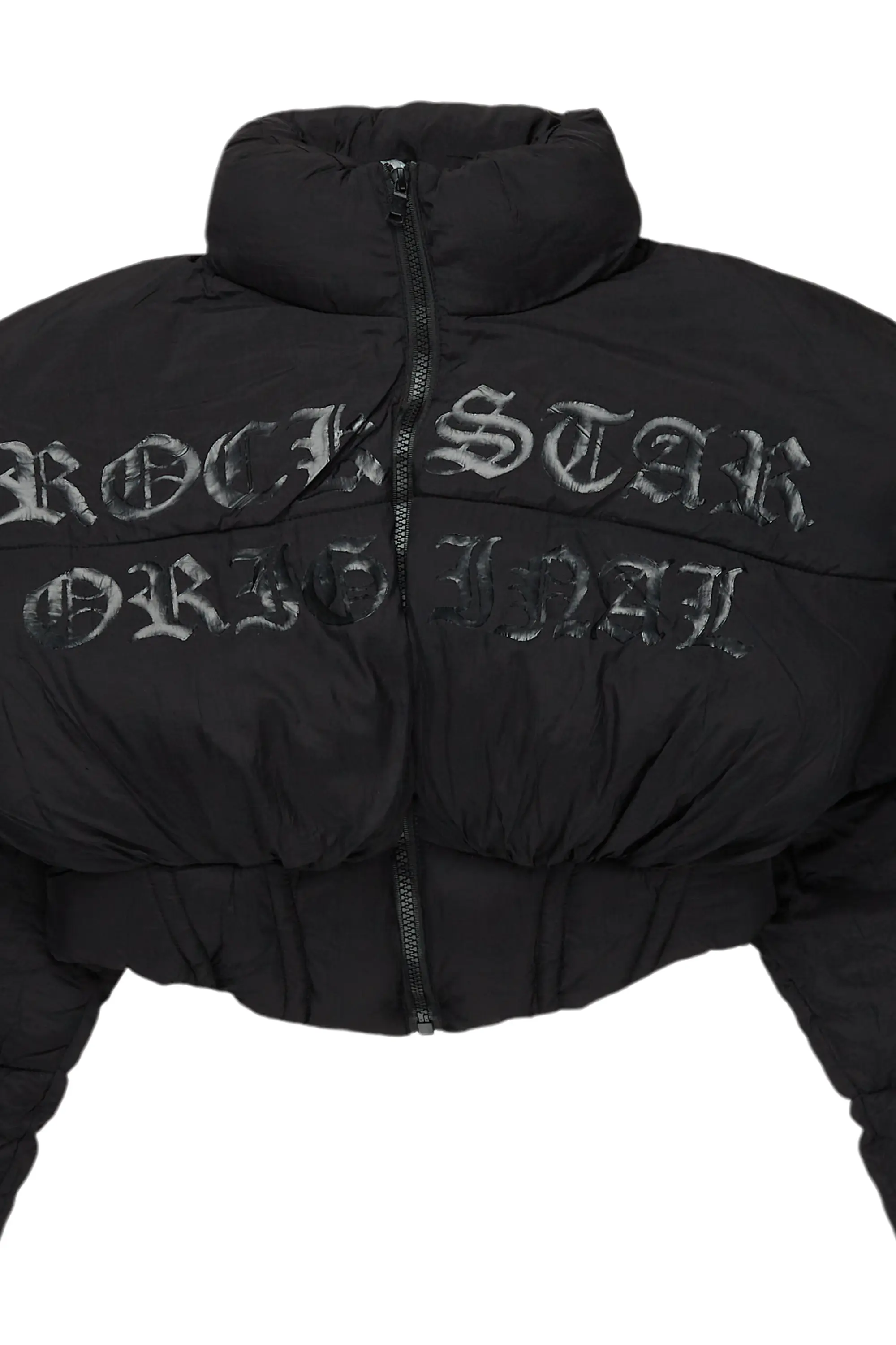 Samaiya Black Corset Puffer Jacket - Image 6