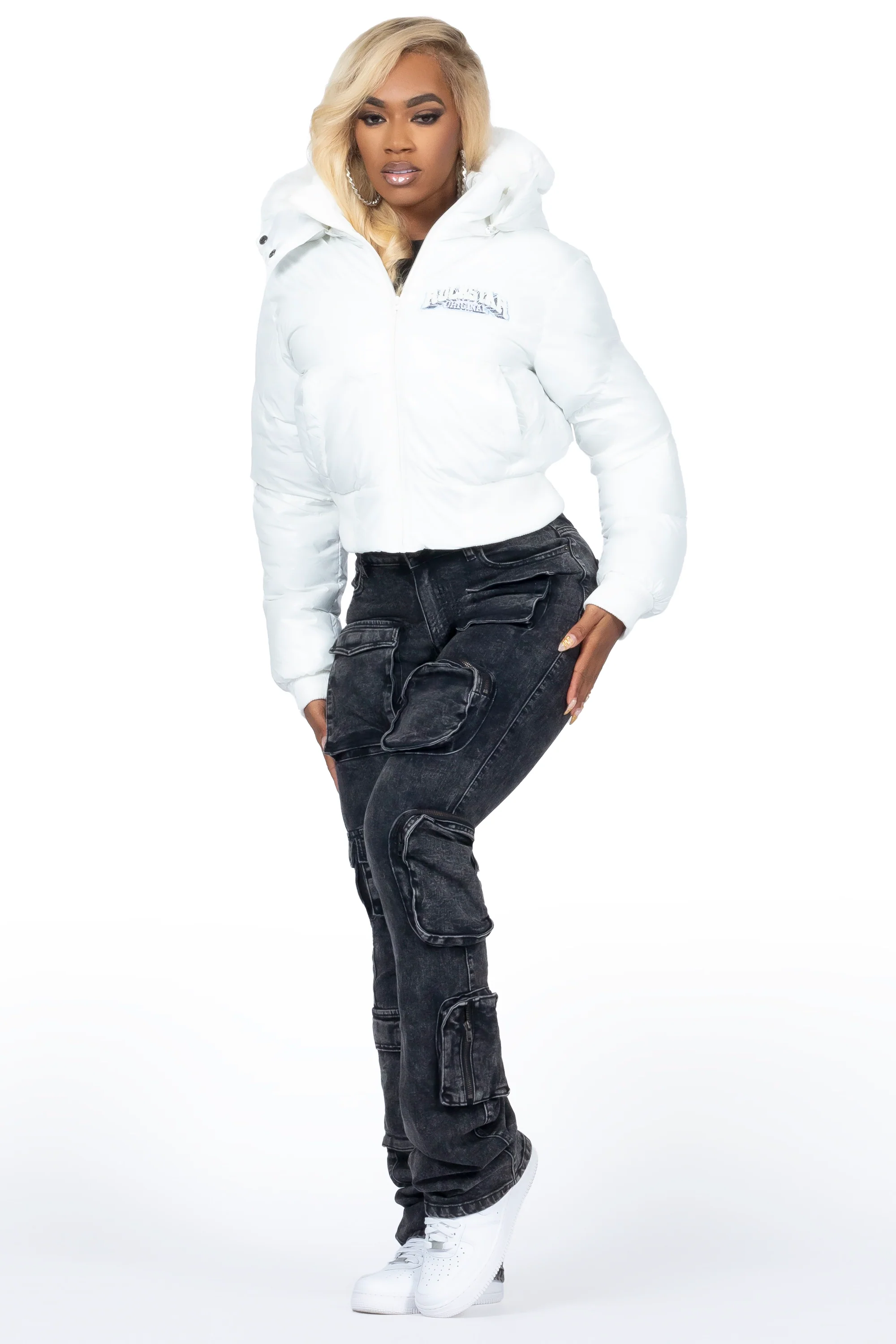 Chrishona White Puffer Jacket - Image 4