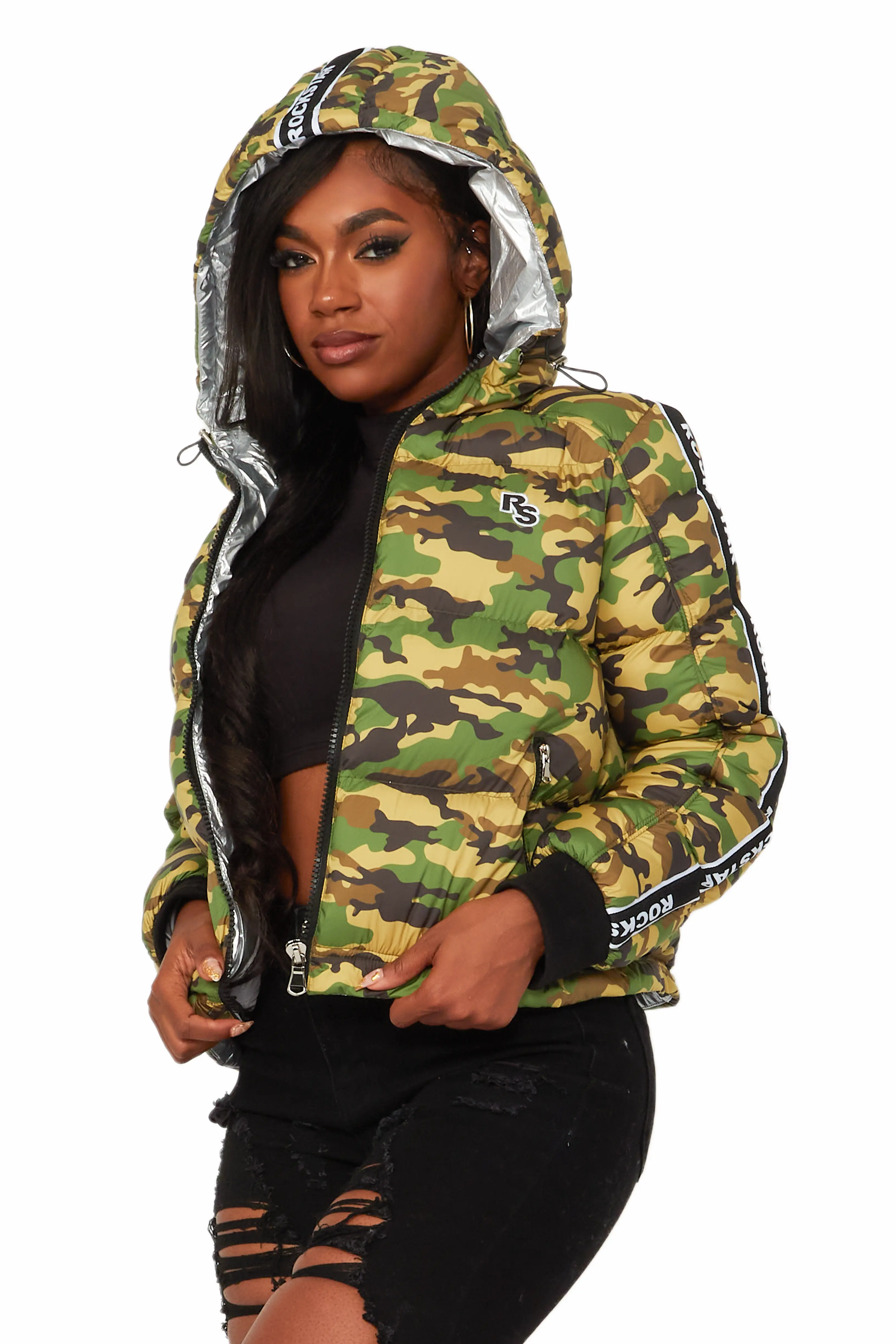 Jackey Camo Puffer Jacket - Image 4