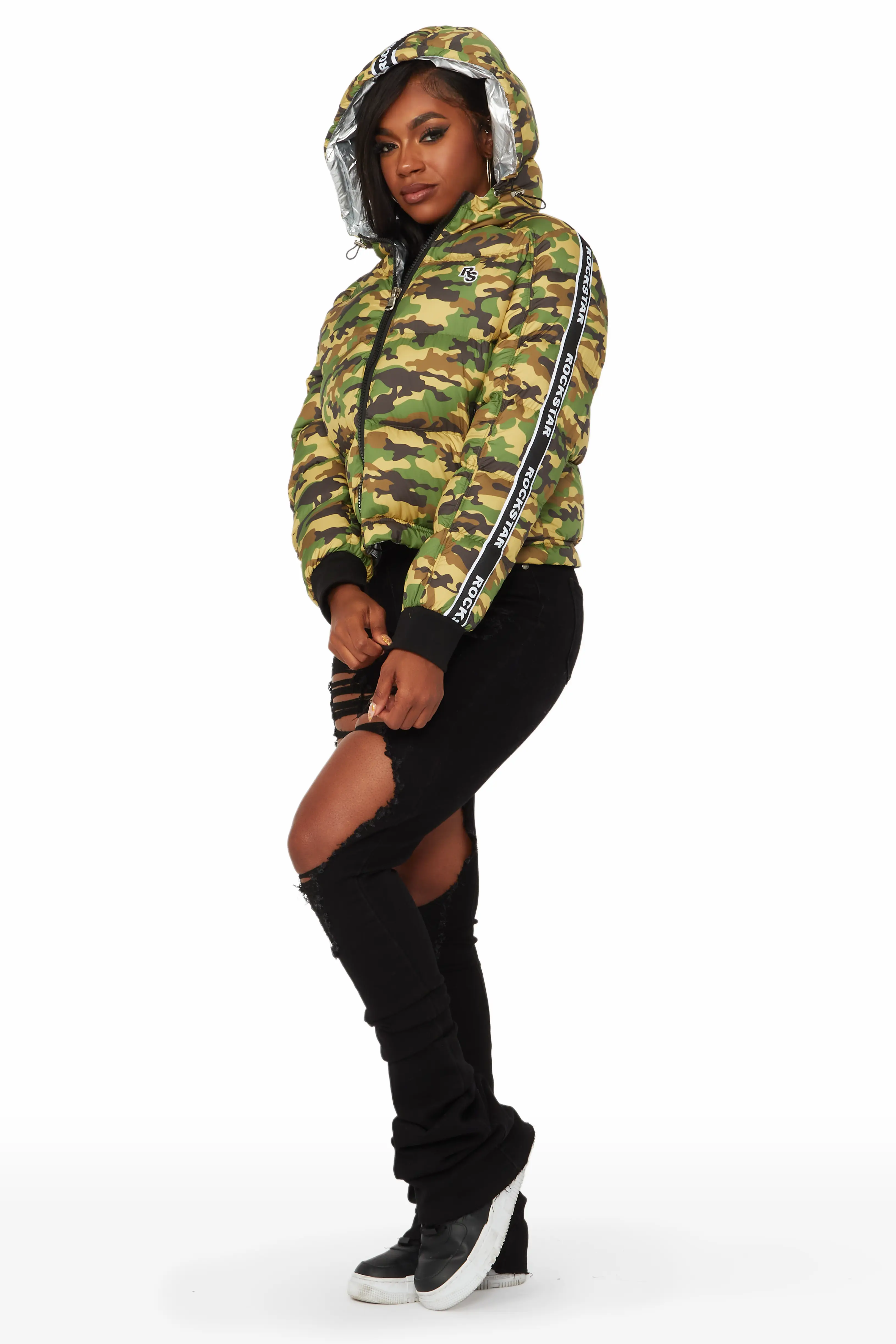Jackey Camo Puffer Jacket - Image 9