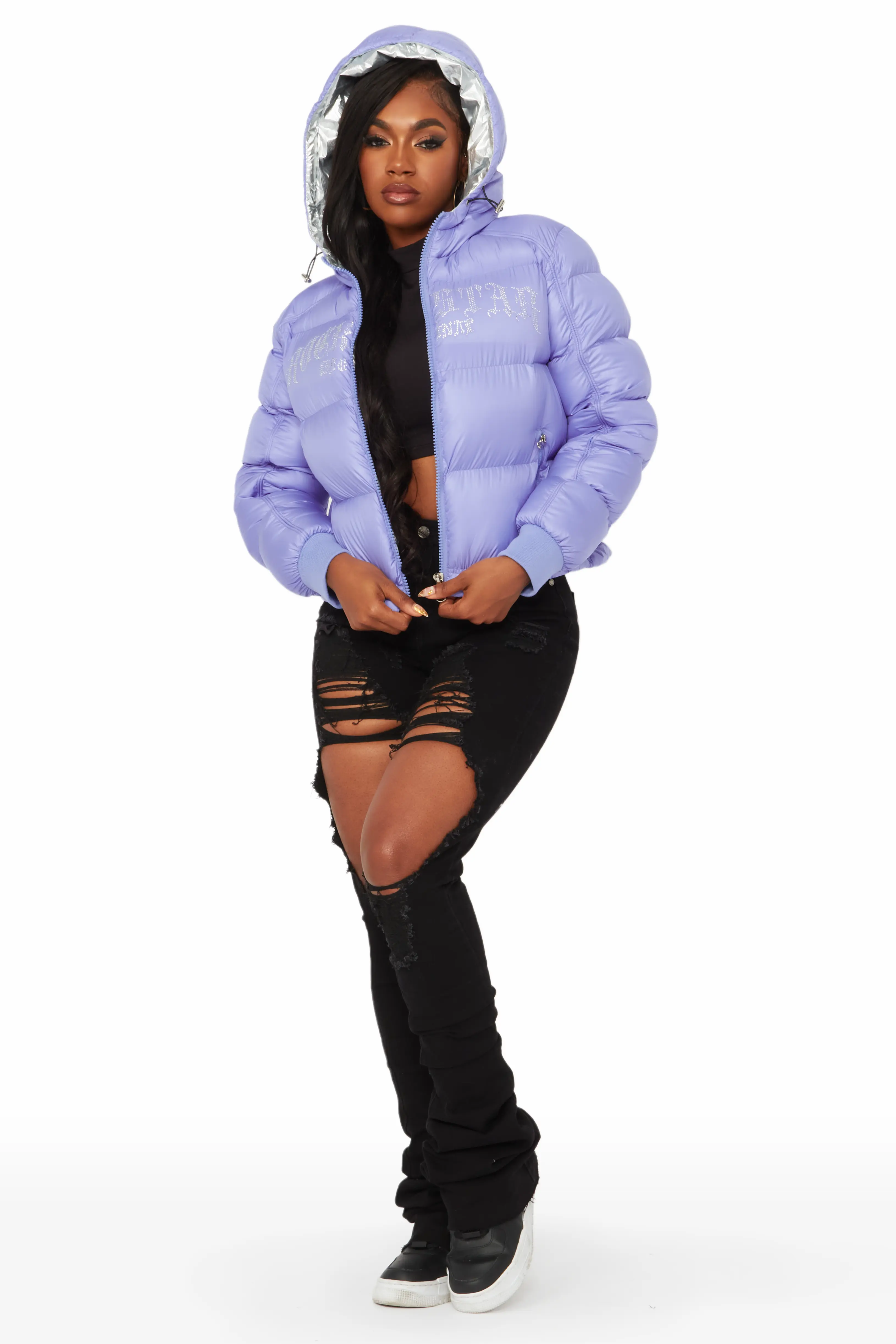 Rose Iridescent Puffer Jacket - Image 8