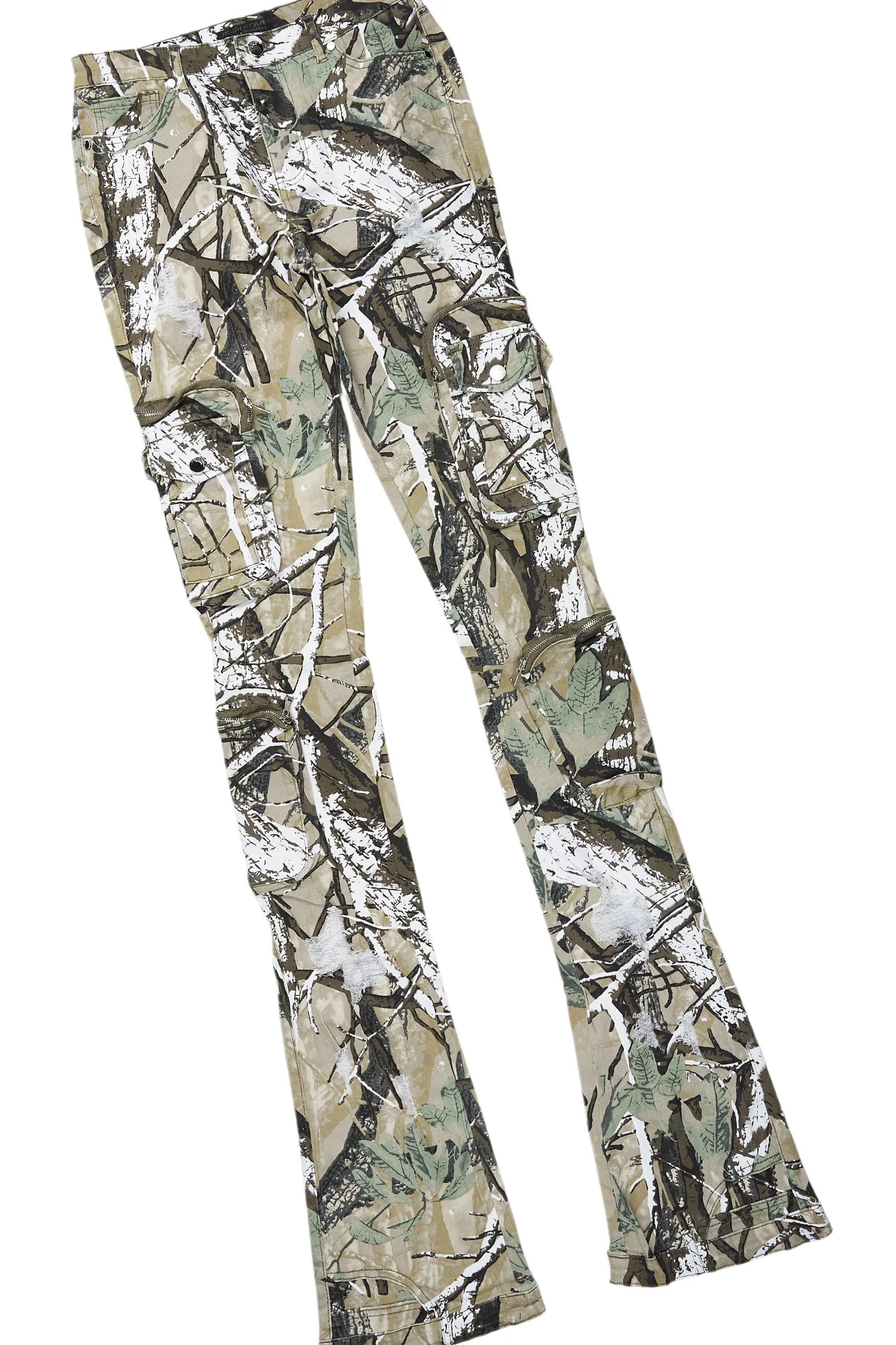 Javona Tan/Camo Hoodie/Super Stacked Jean Set - Image 4