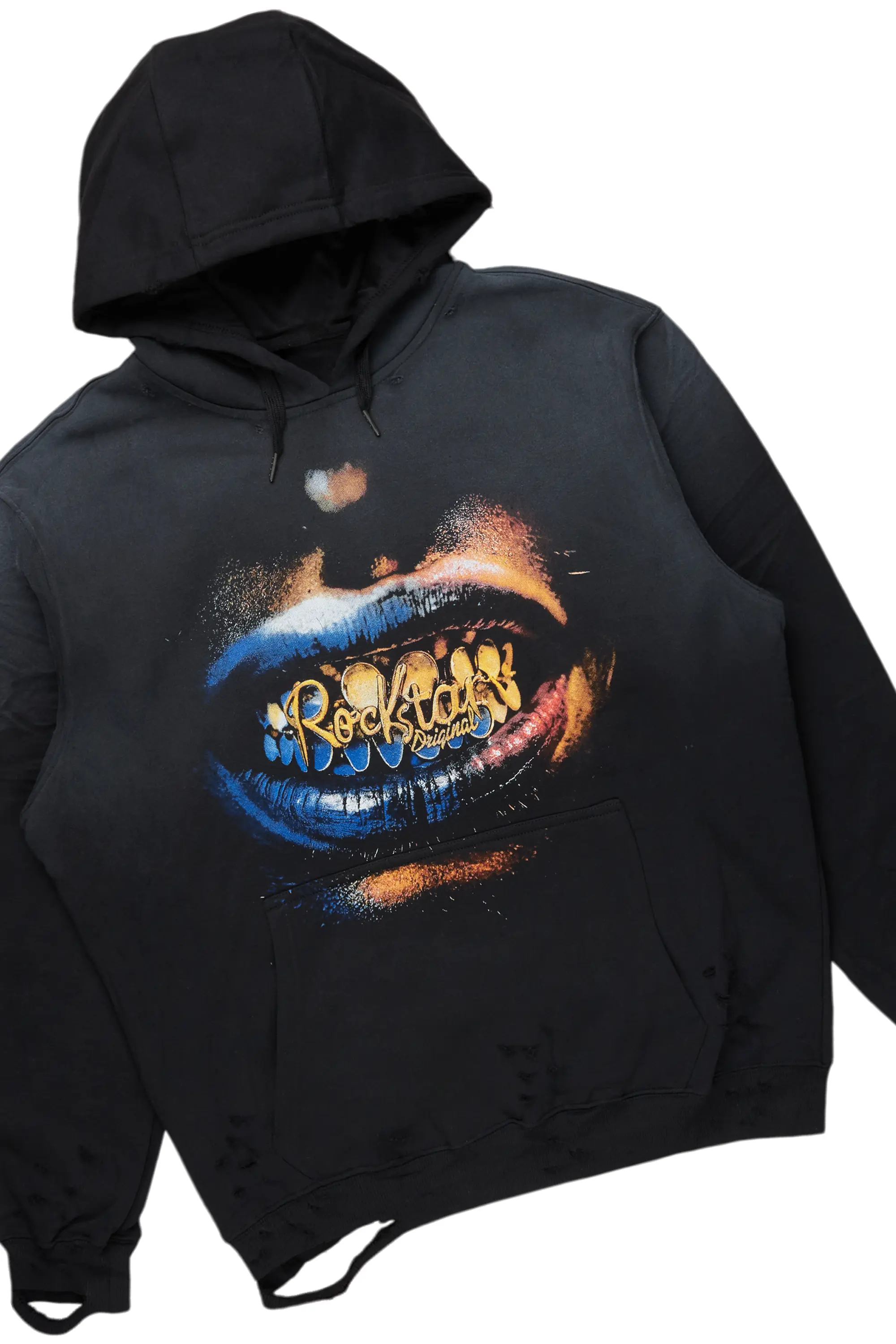 Marsonique Black/Tan Hoodie/Super Stacked Jean Set - Image 2