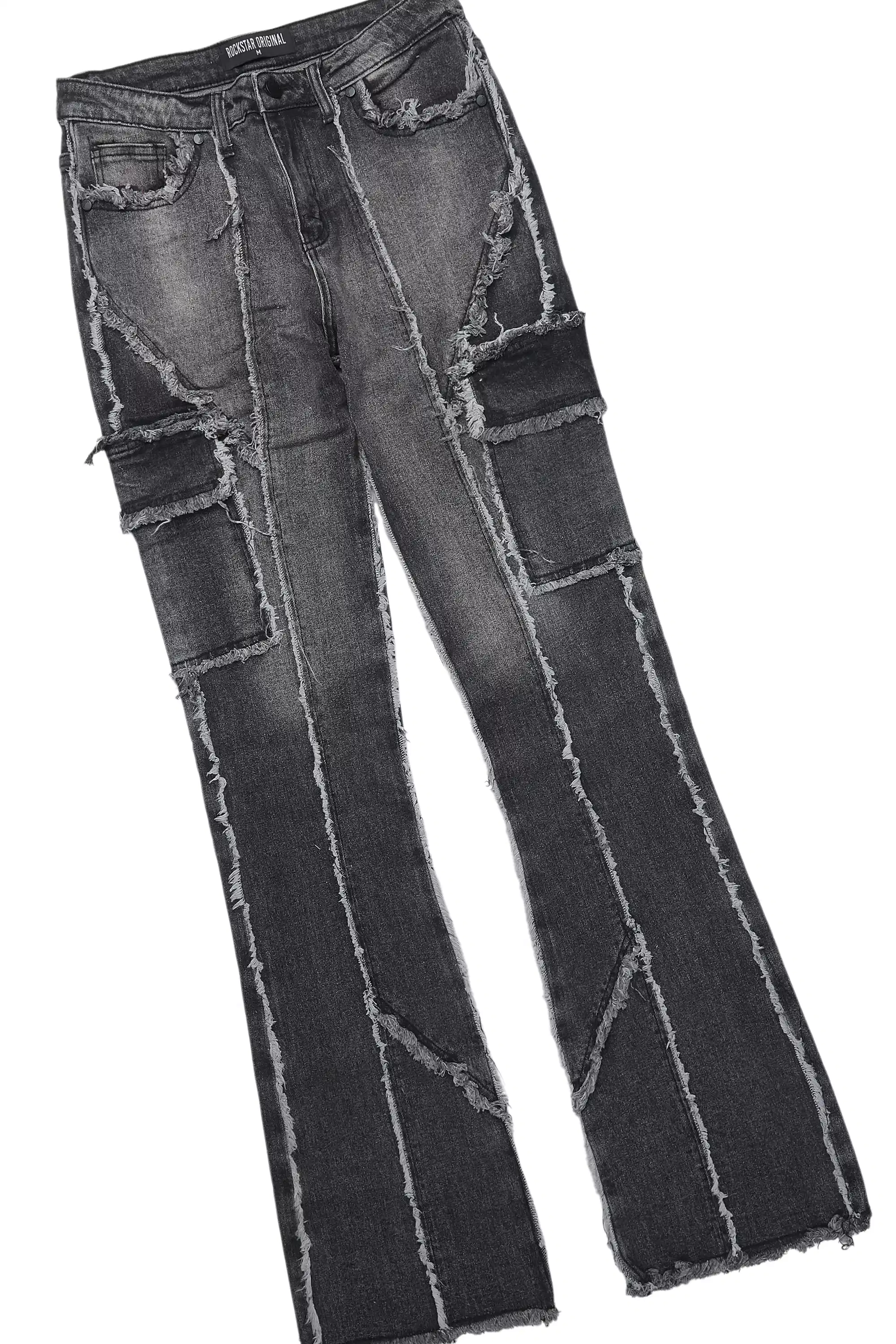 Trinia Black Tee & Keshia Dark Grey Jean Set - Image 3