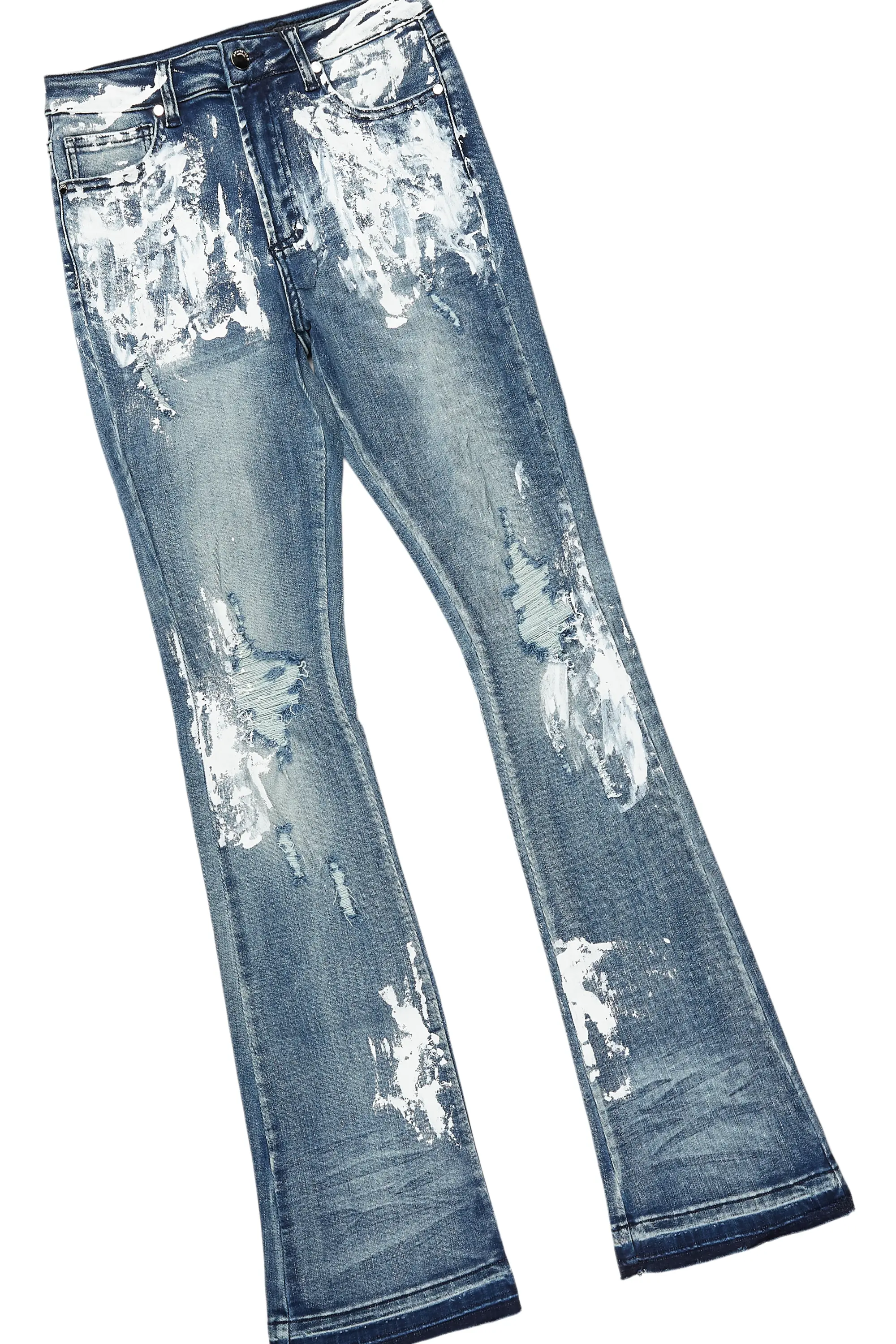 Kirby Blue Hoodie/Super Stacked Jean Set - Image 3