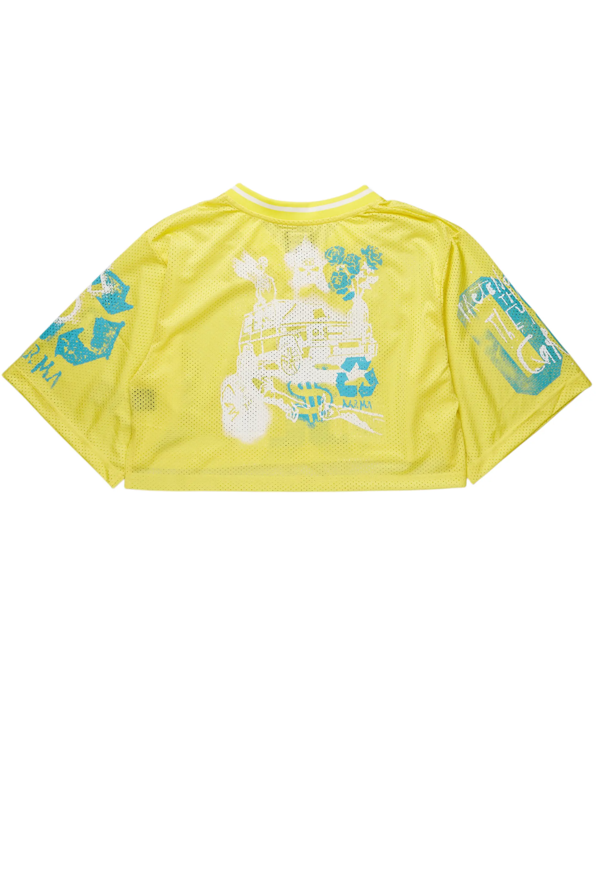 Riana Yellow Mesh Jersey - Image 8