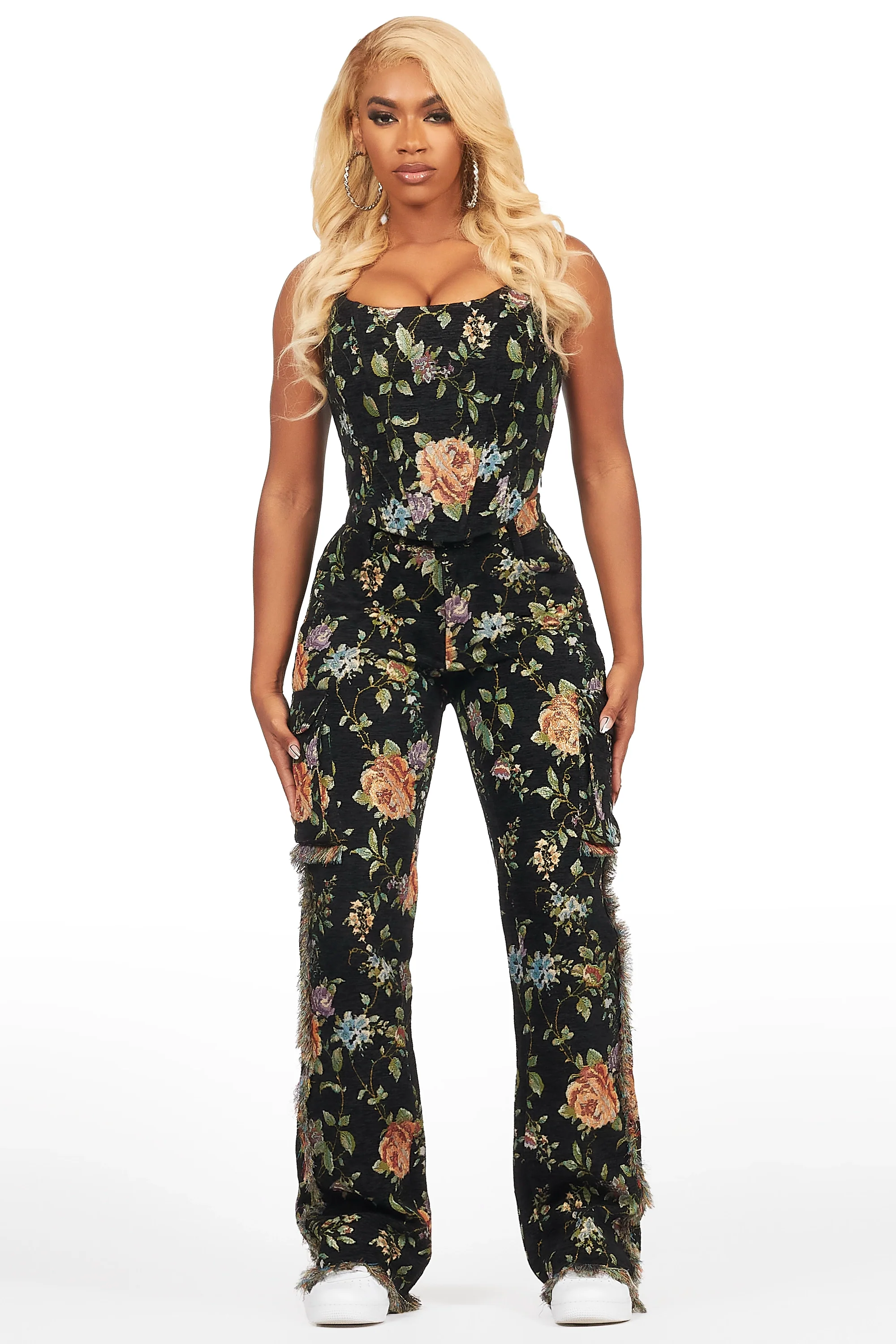 Marionna Black Tapestry Corset - Image 2