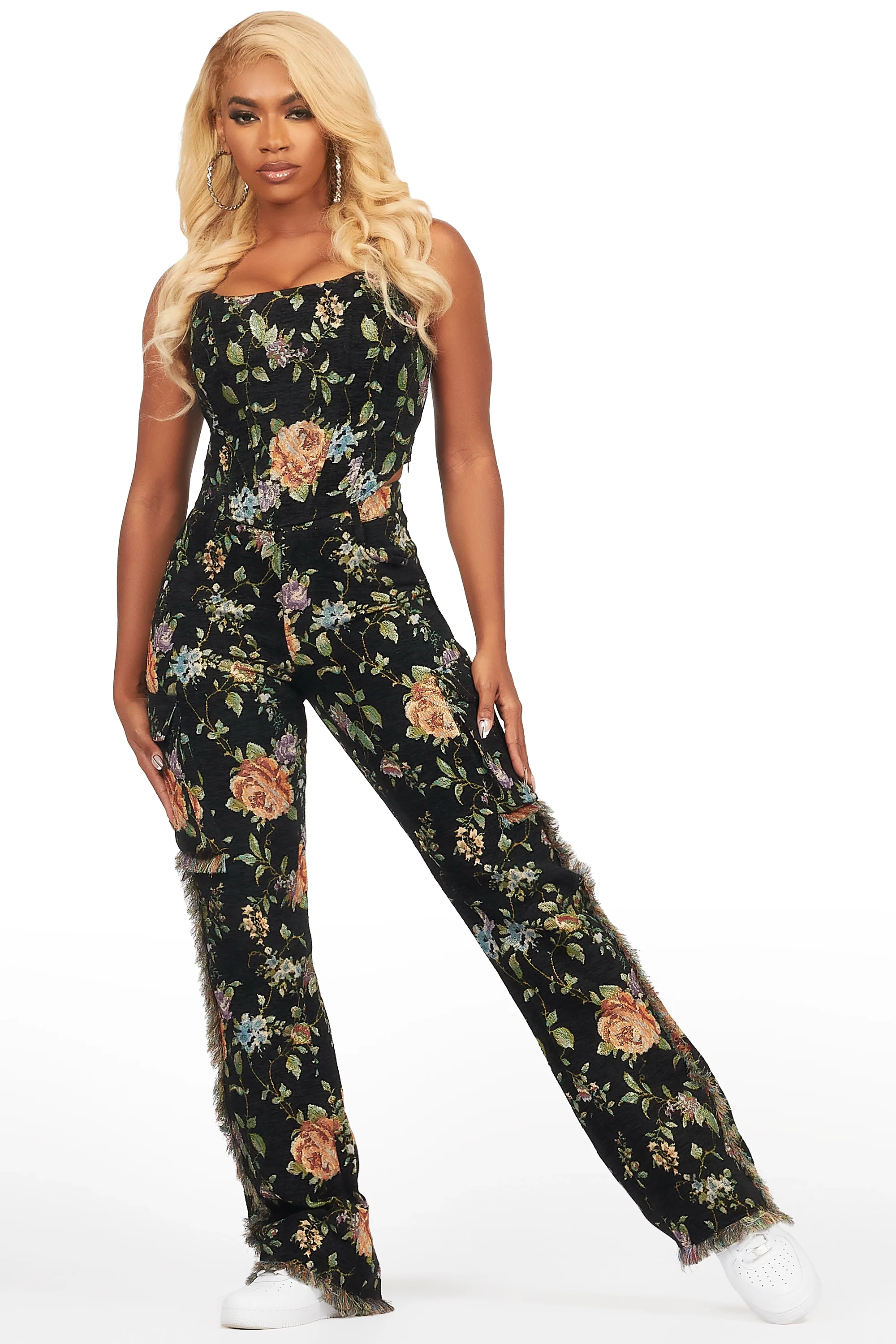 Marionna Black Tapestry Corset - Image 4