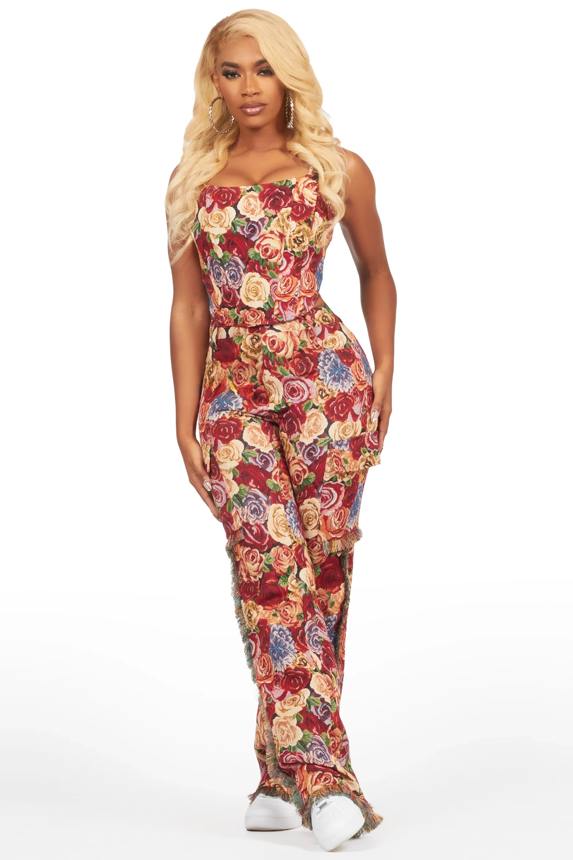 Darresha Red Tapestry Corset - Image 4