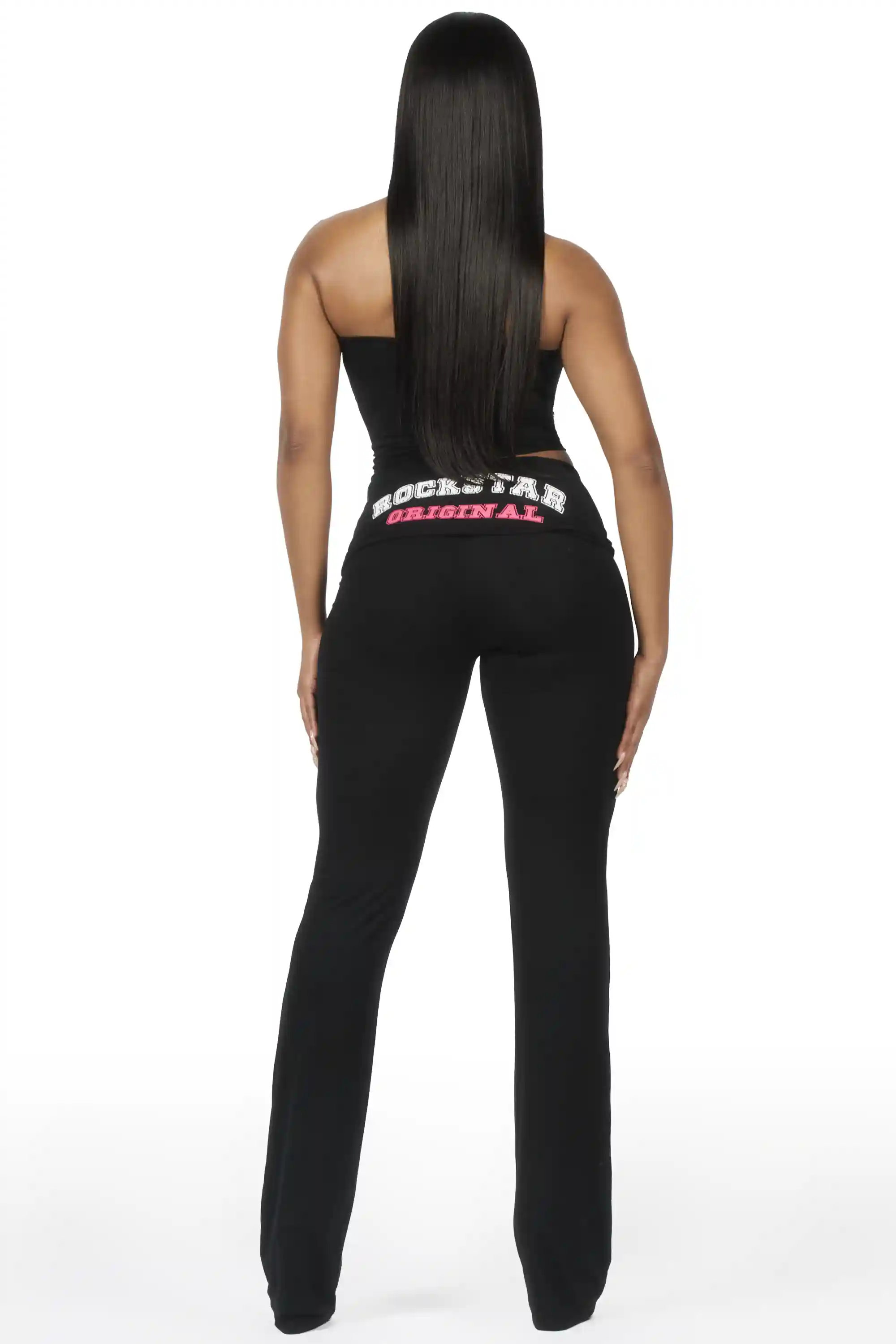 Lareshe Black Tube Foldover Pant Set - Image 5