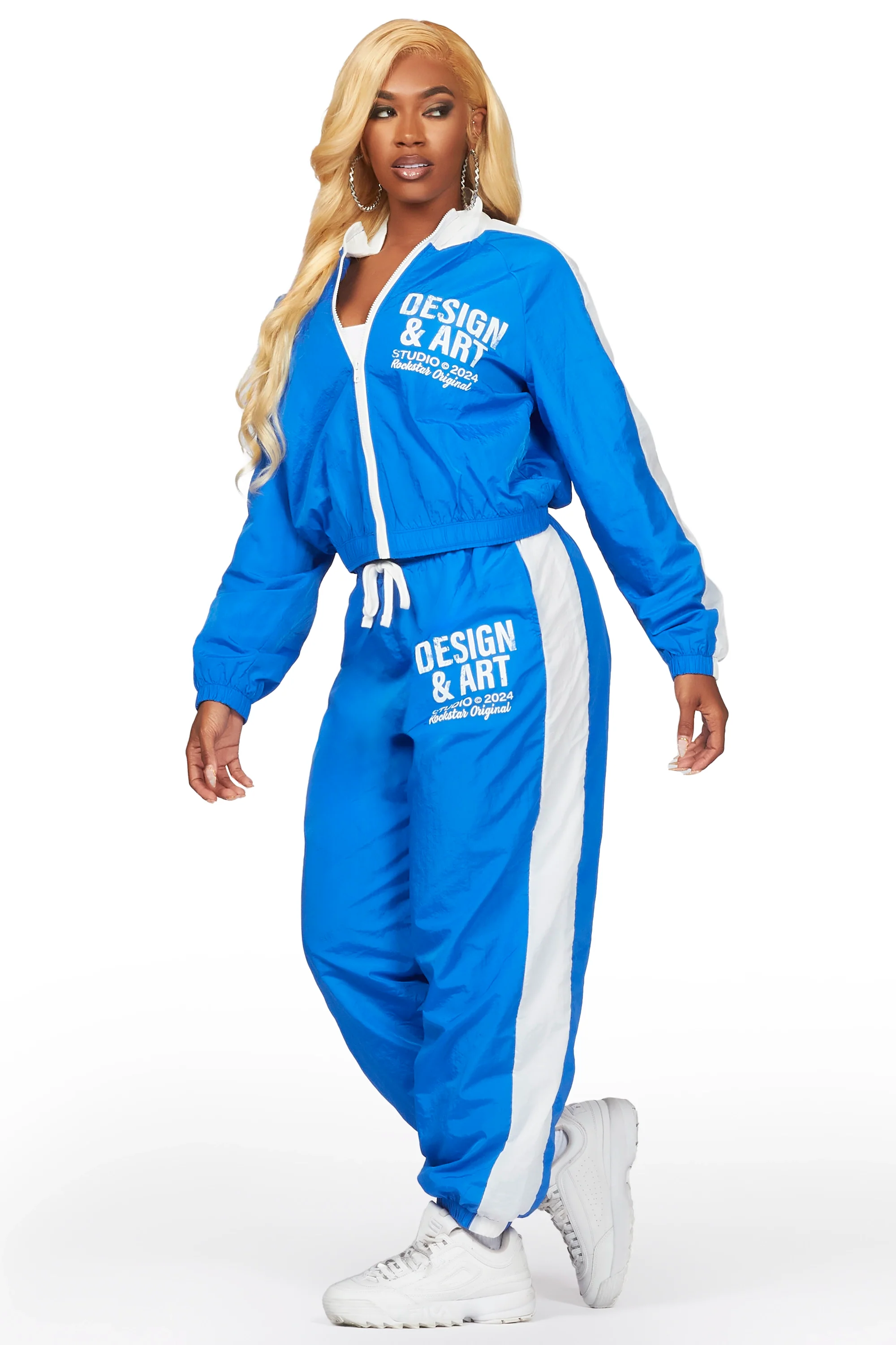 Lamanda Royal Blue Baggy Lightweight Trackset - Image 6