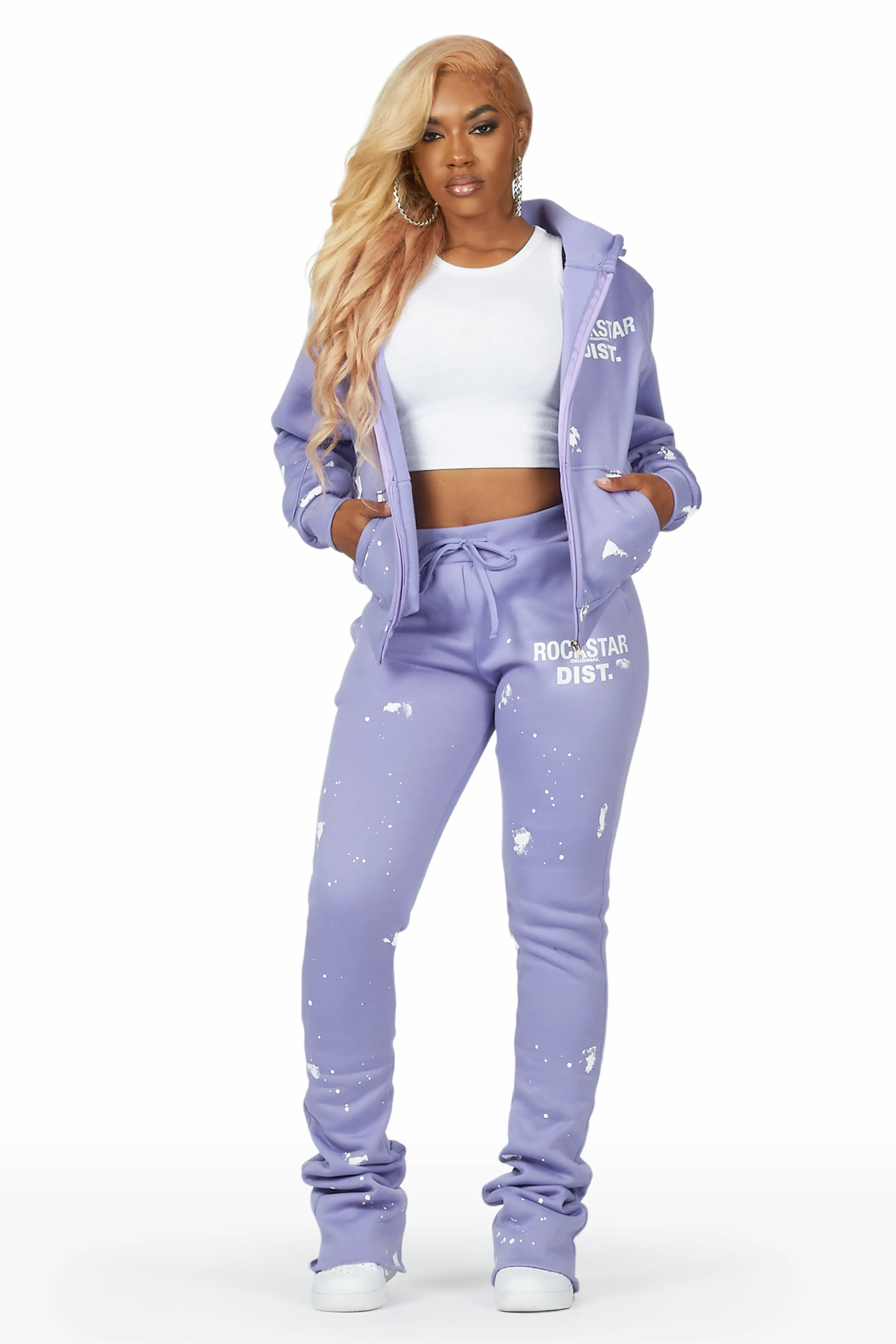 Halloway Periwinkle Zip Up Super Stacked Trackset - Image 2