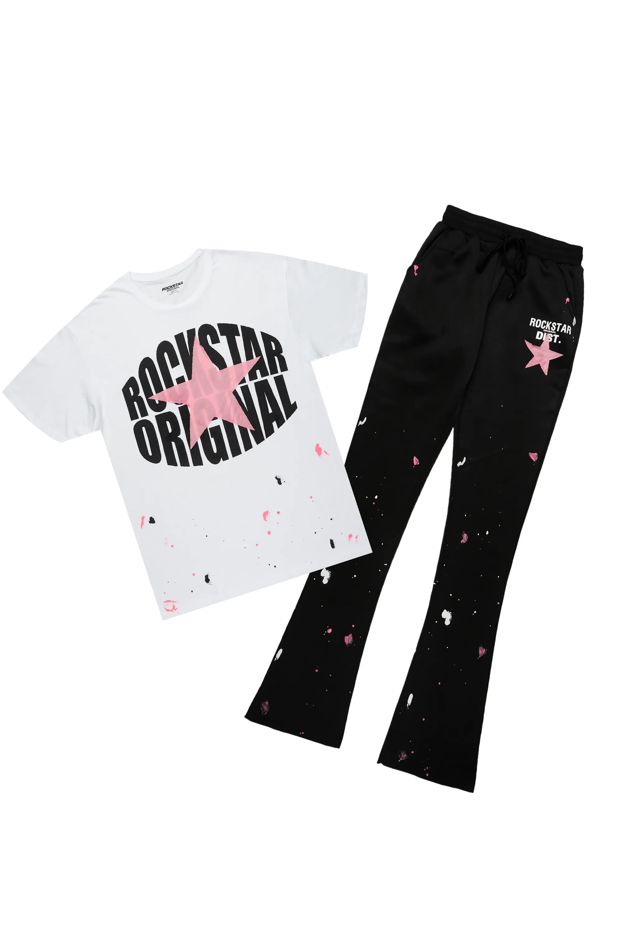 Danaysa White/Black T-Shirt Trackset - Image 2