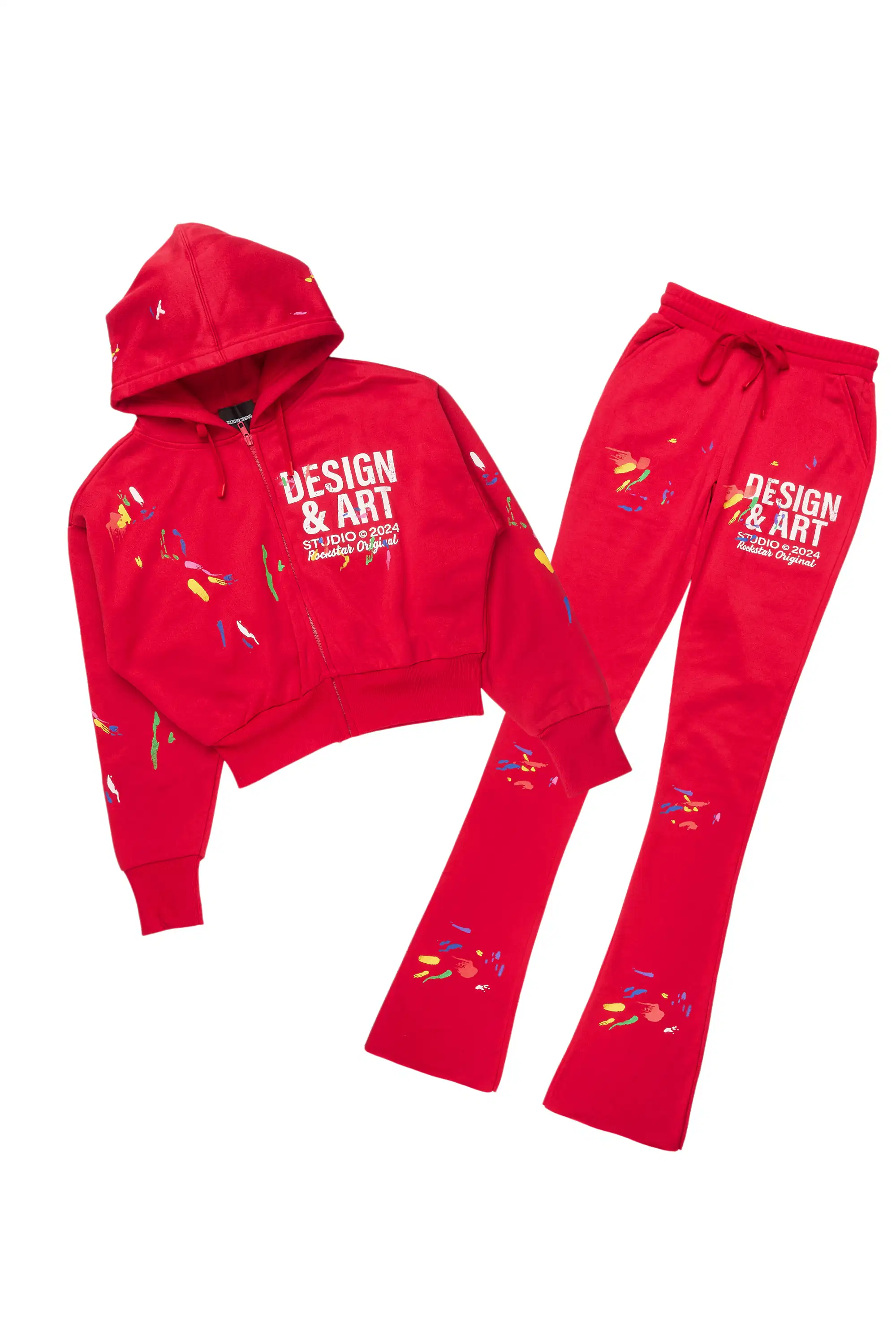 Kristiane Red Crop Super Stacked Trackset - Image 2