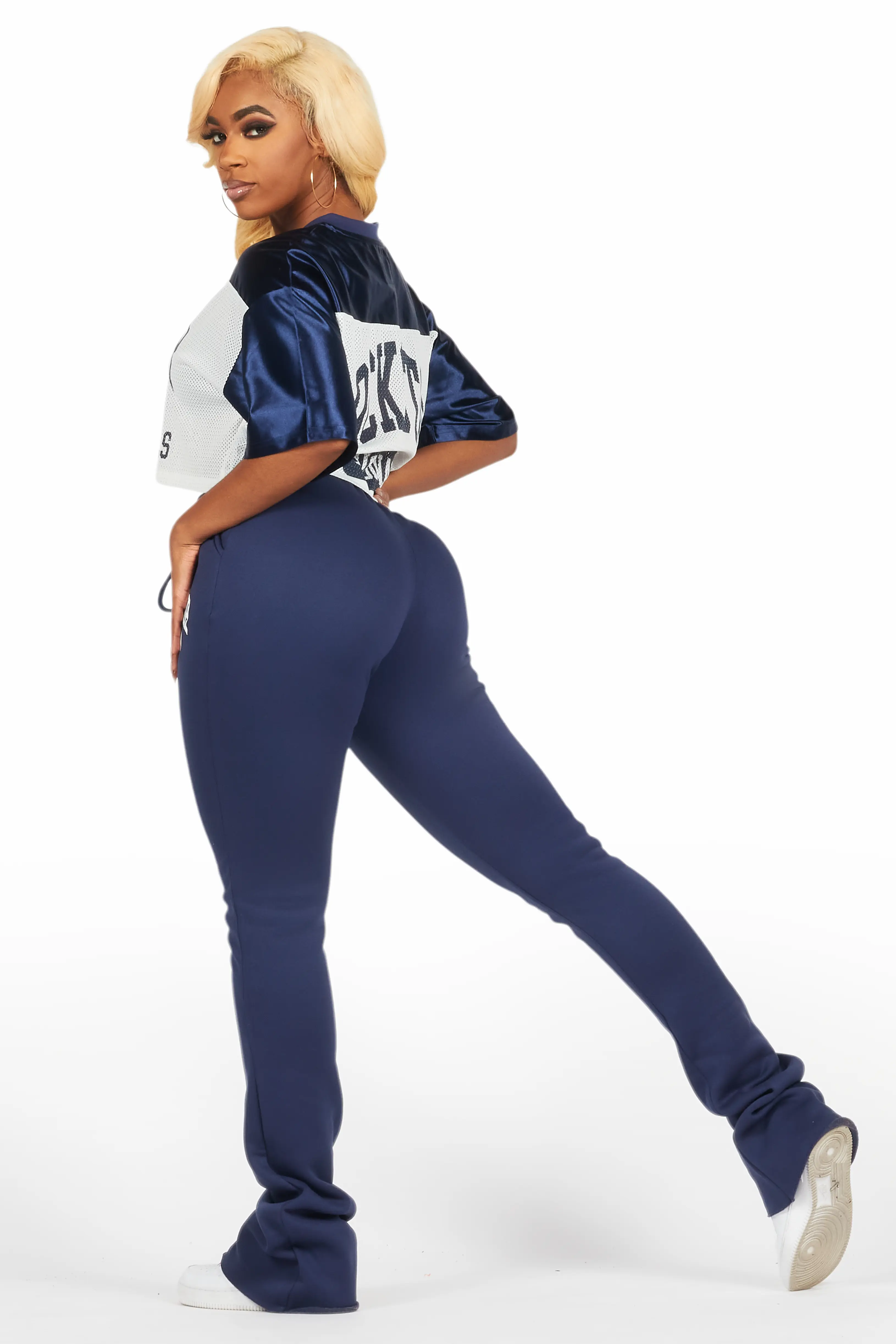 Tamarra Navy/White Jersey Trackset - Image 5