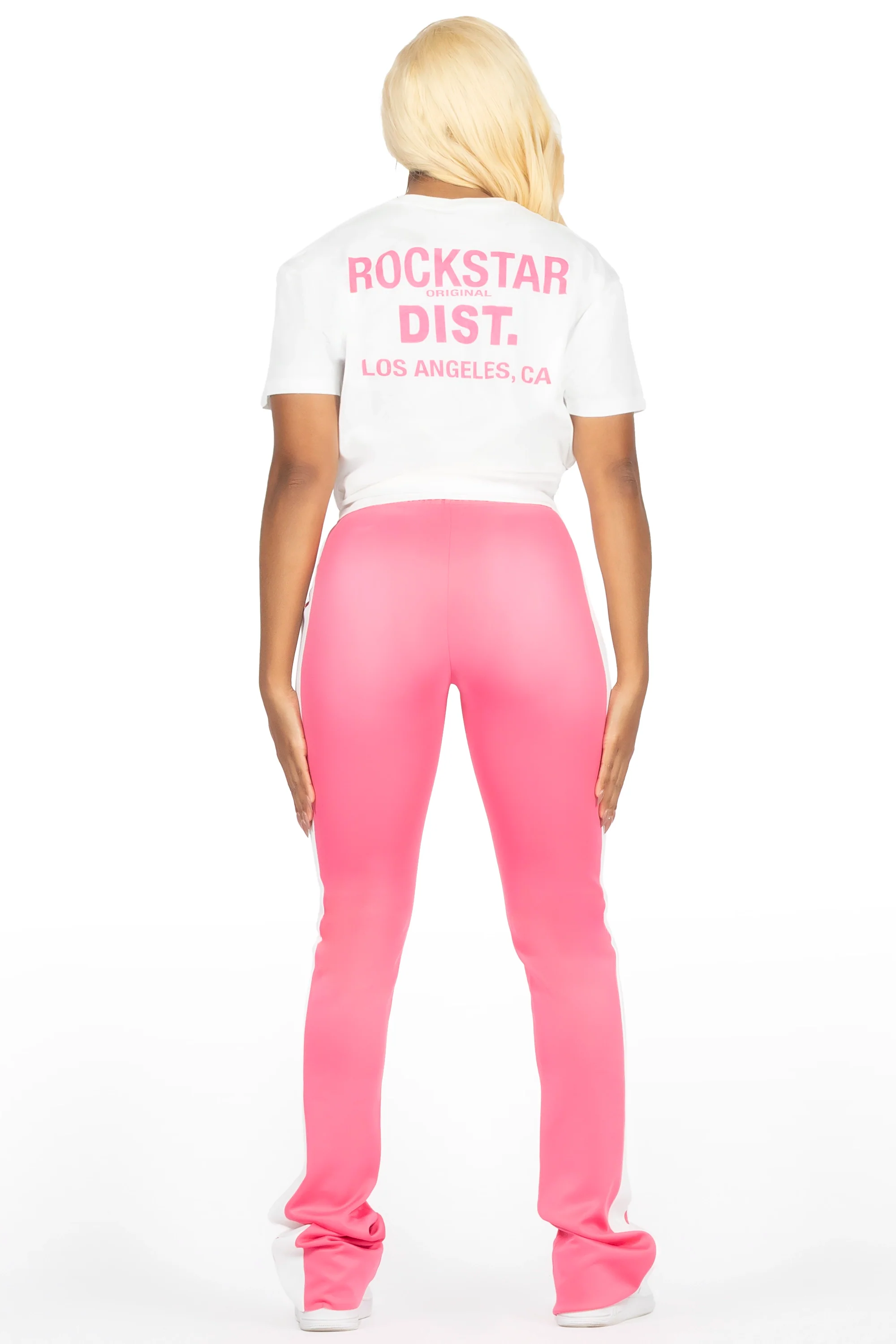Atlanty 2.0 White/Hot Pink T-Shirt Trackset - Image 2