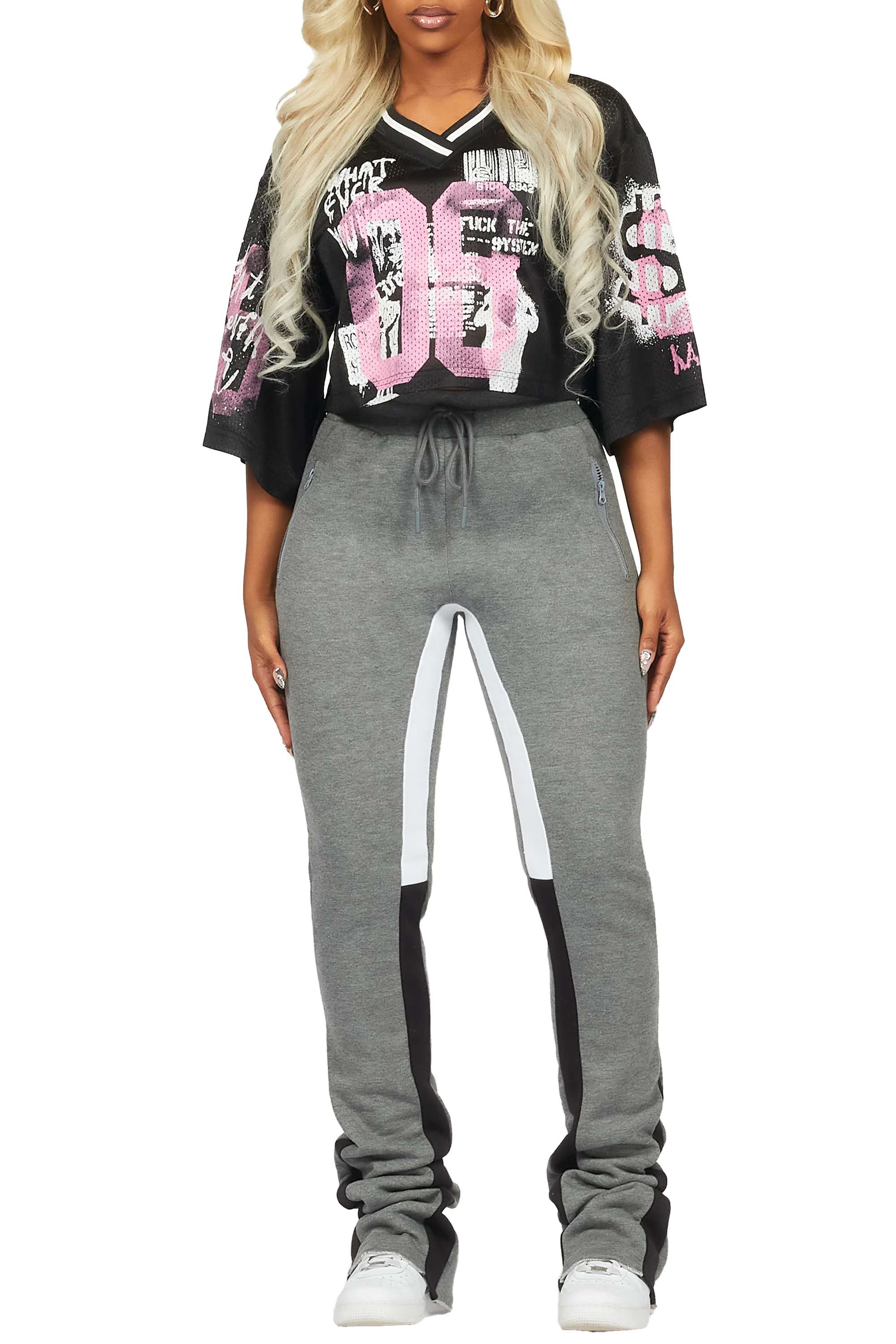 Shyanne Black/Grey Jersey Trackset - Image 2