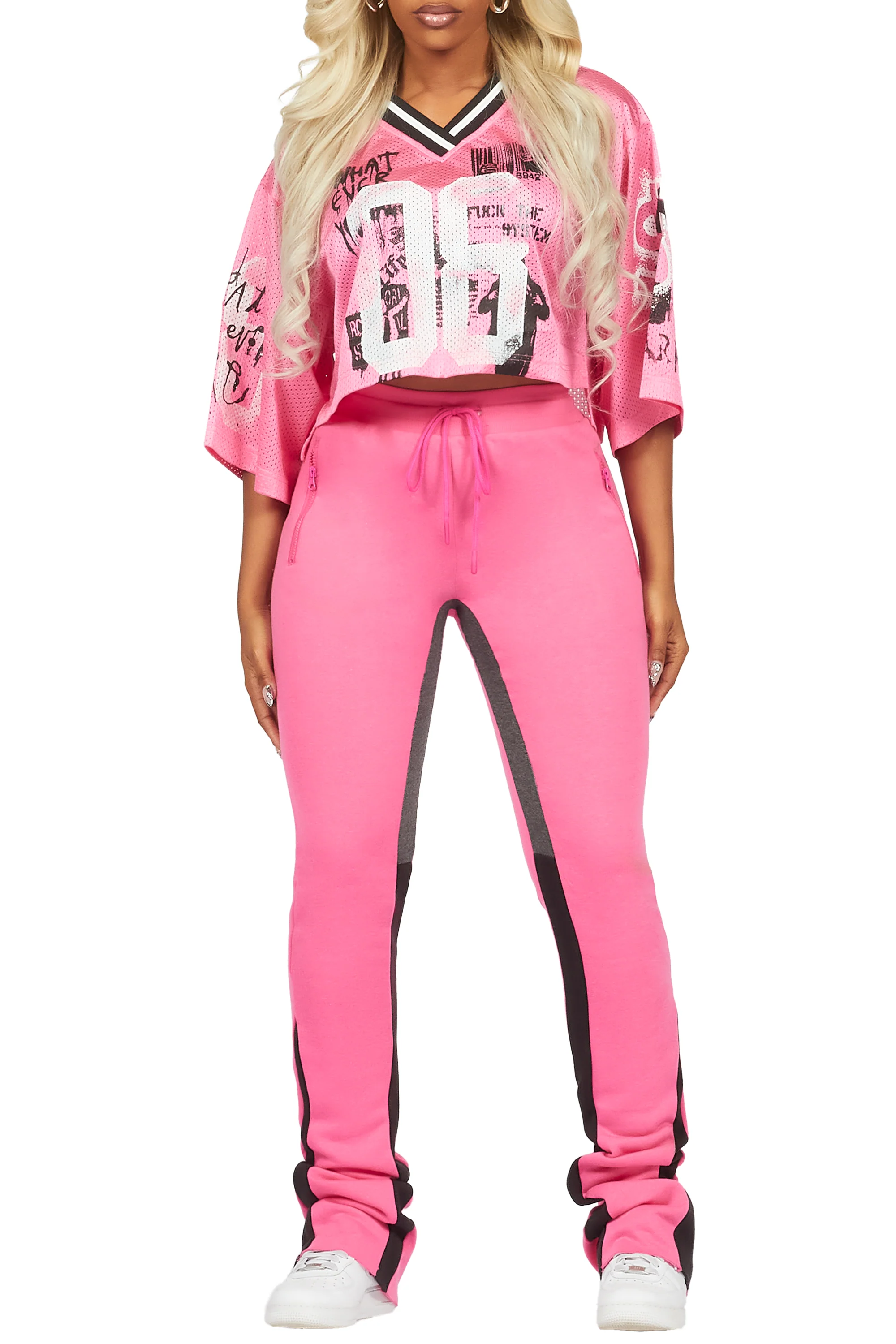 Shyanne Pink Jersey Trackset - Image 2