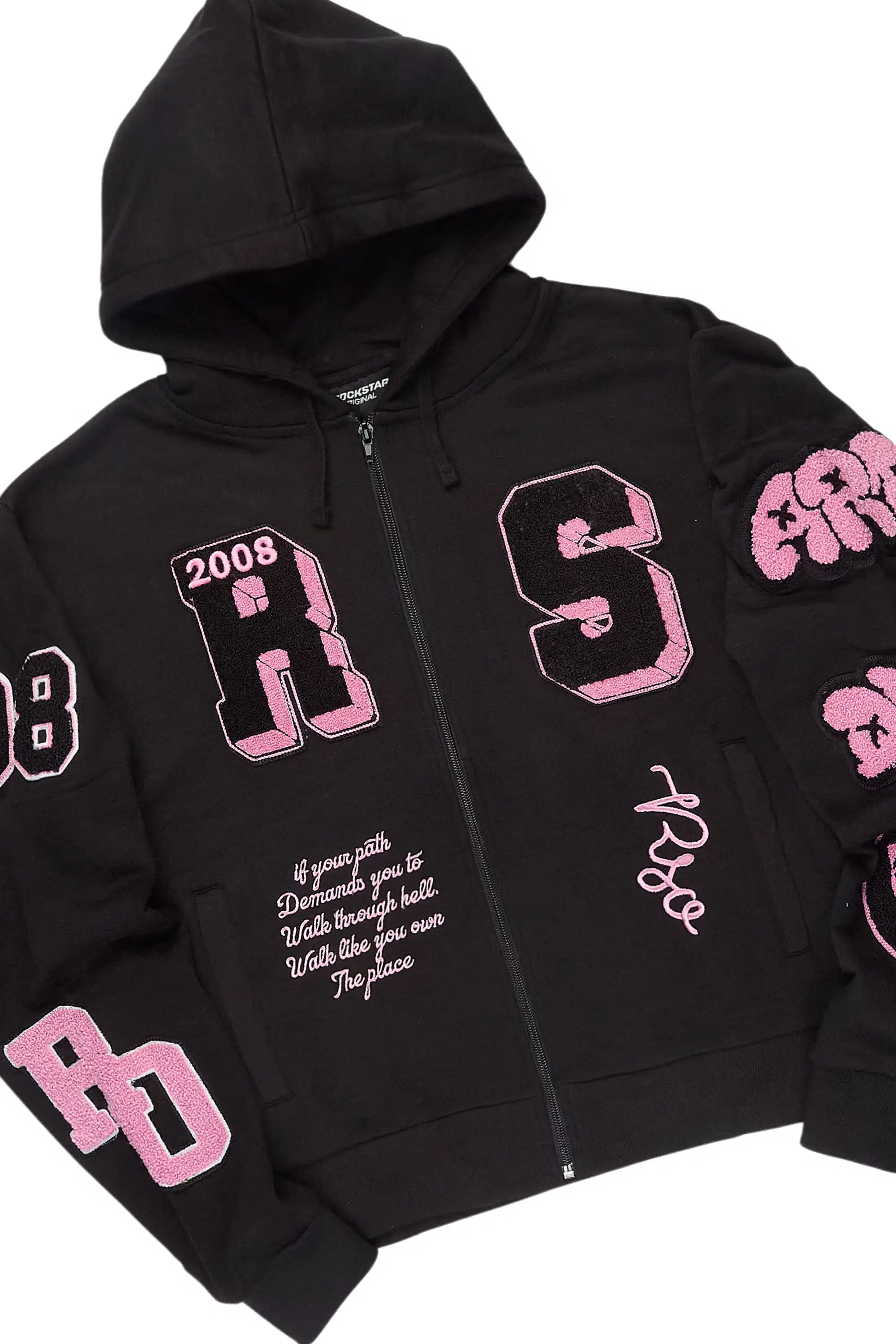 Leslee Black/Pink Super Stacked Trackset - Image 2