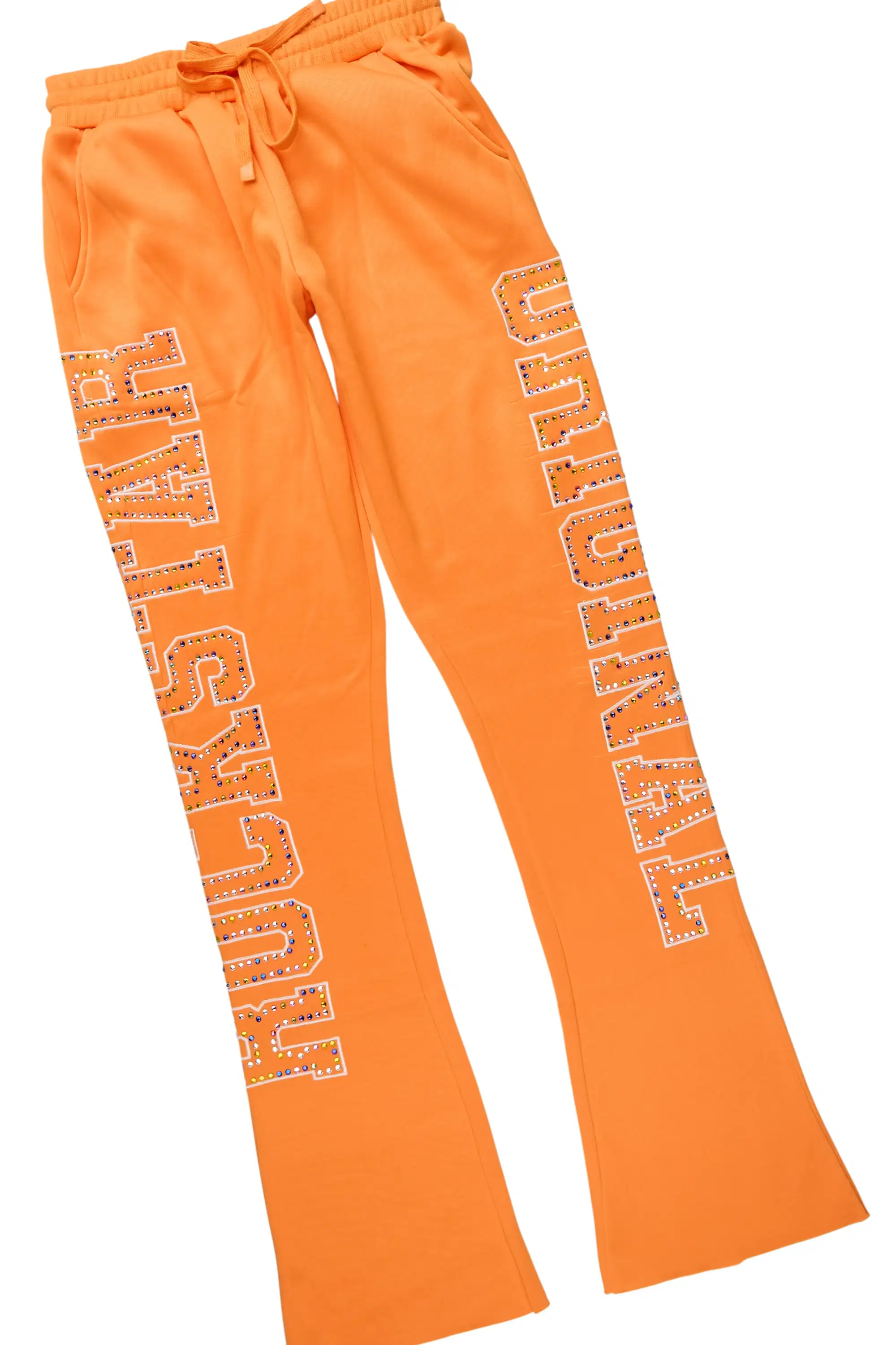 Quianna Orange Rhinestone Stacked Track Set - Image 10