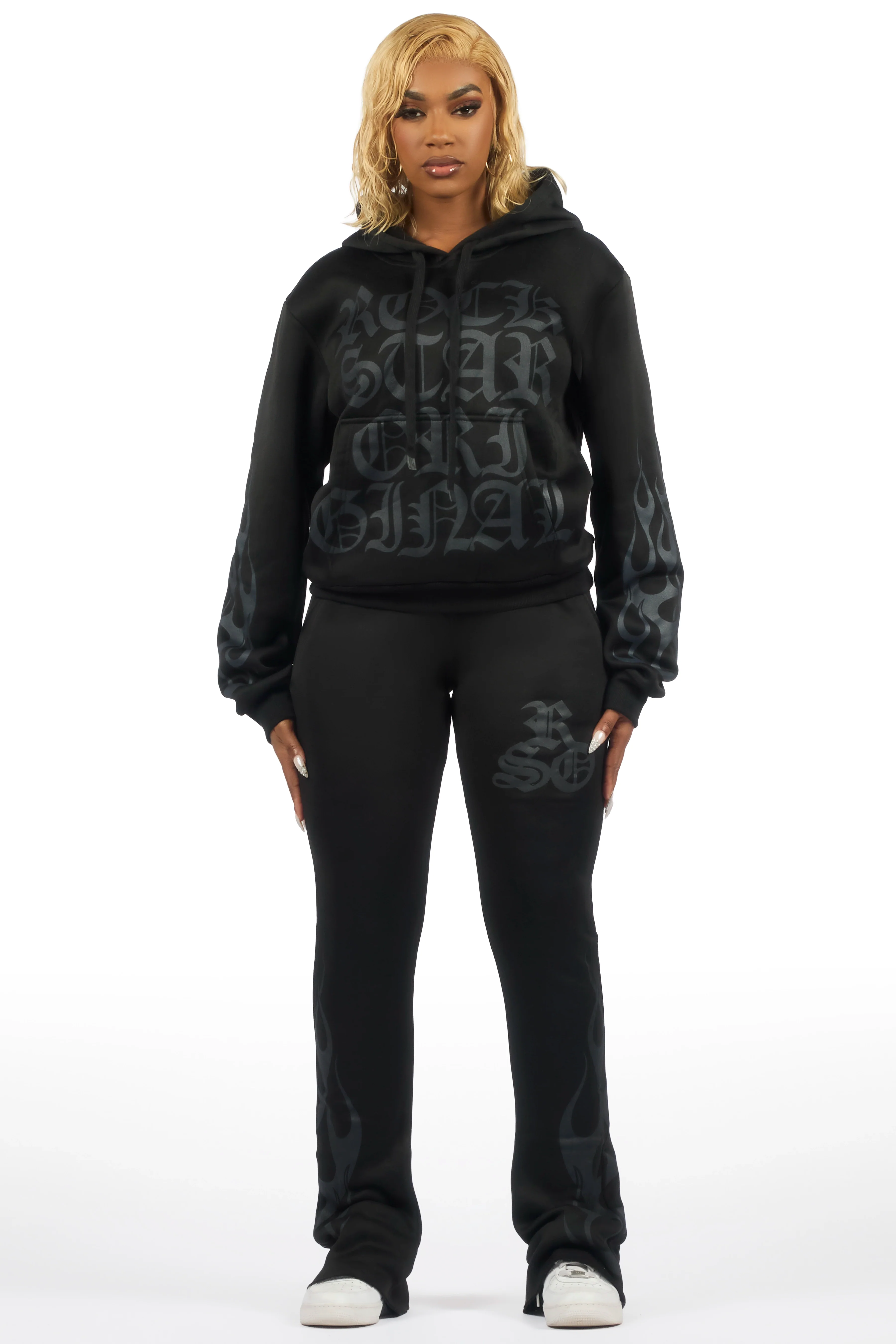 Anisha Black Stacked Track Set - Image 2