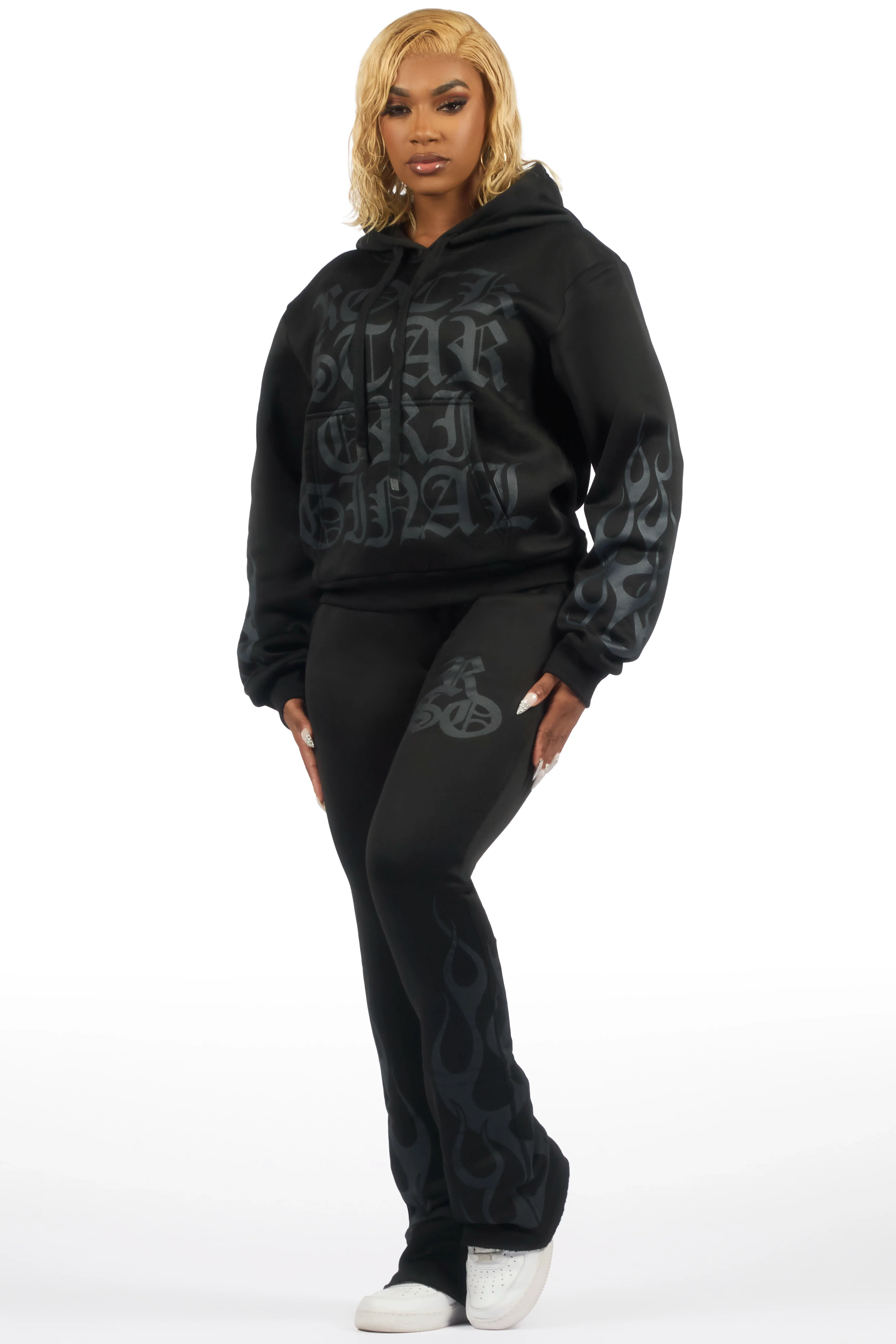 Anisha Black Stacked Track Set - Image 3