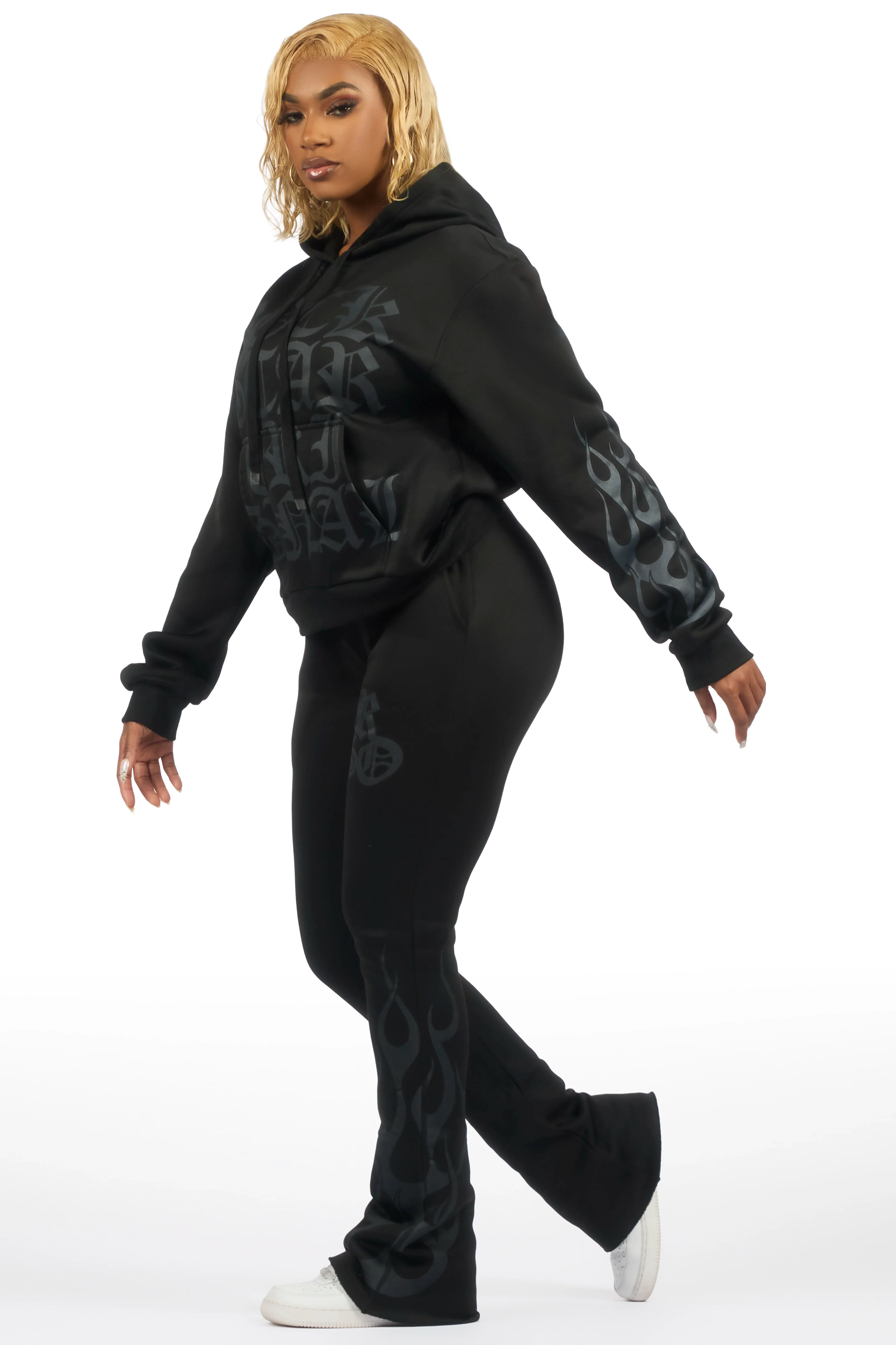 Anisha Black Stacked Track Set - Image 4