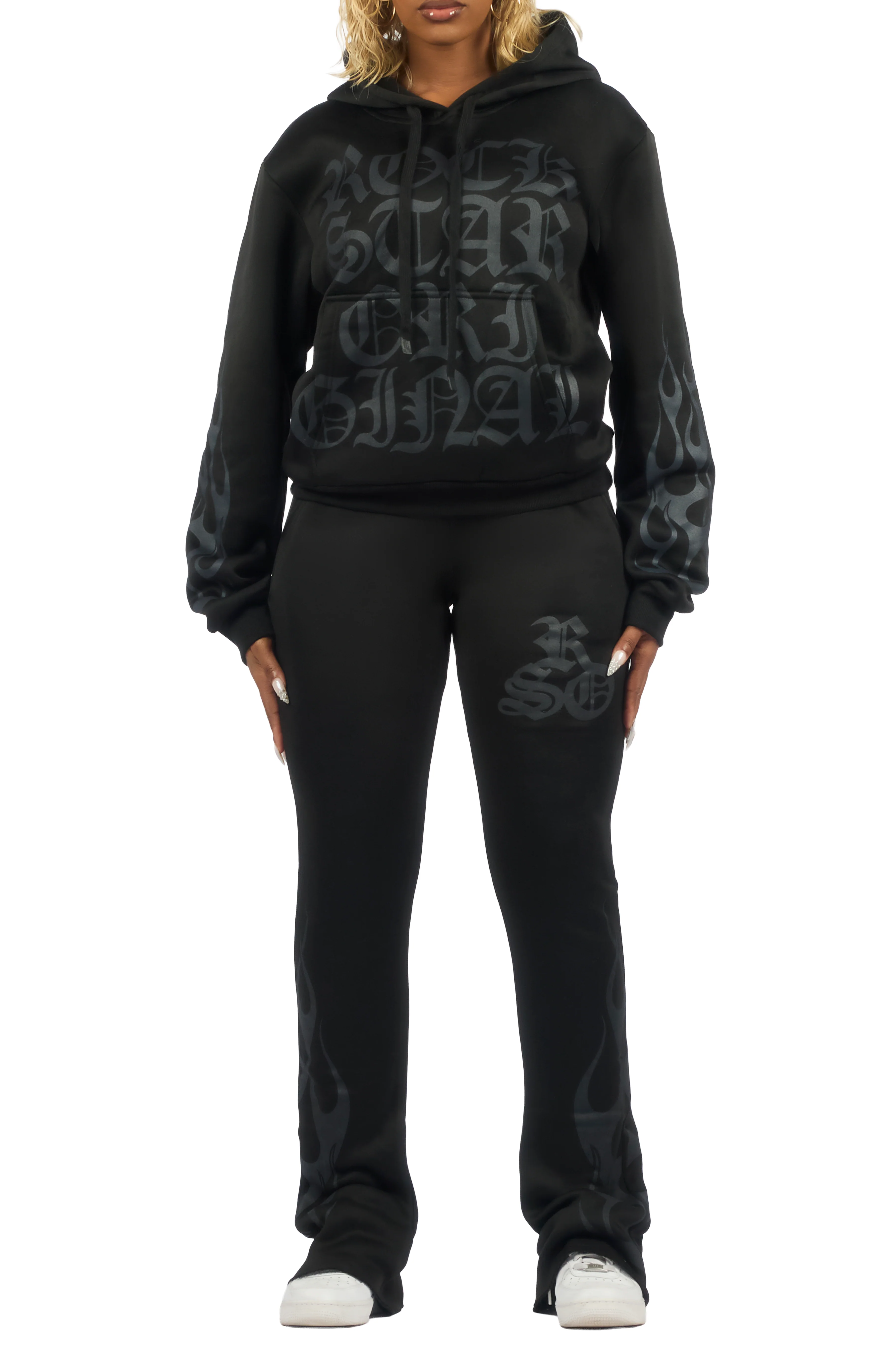 Anisha Black Stacked Track Set - Image 9
