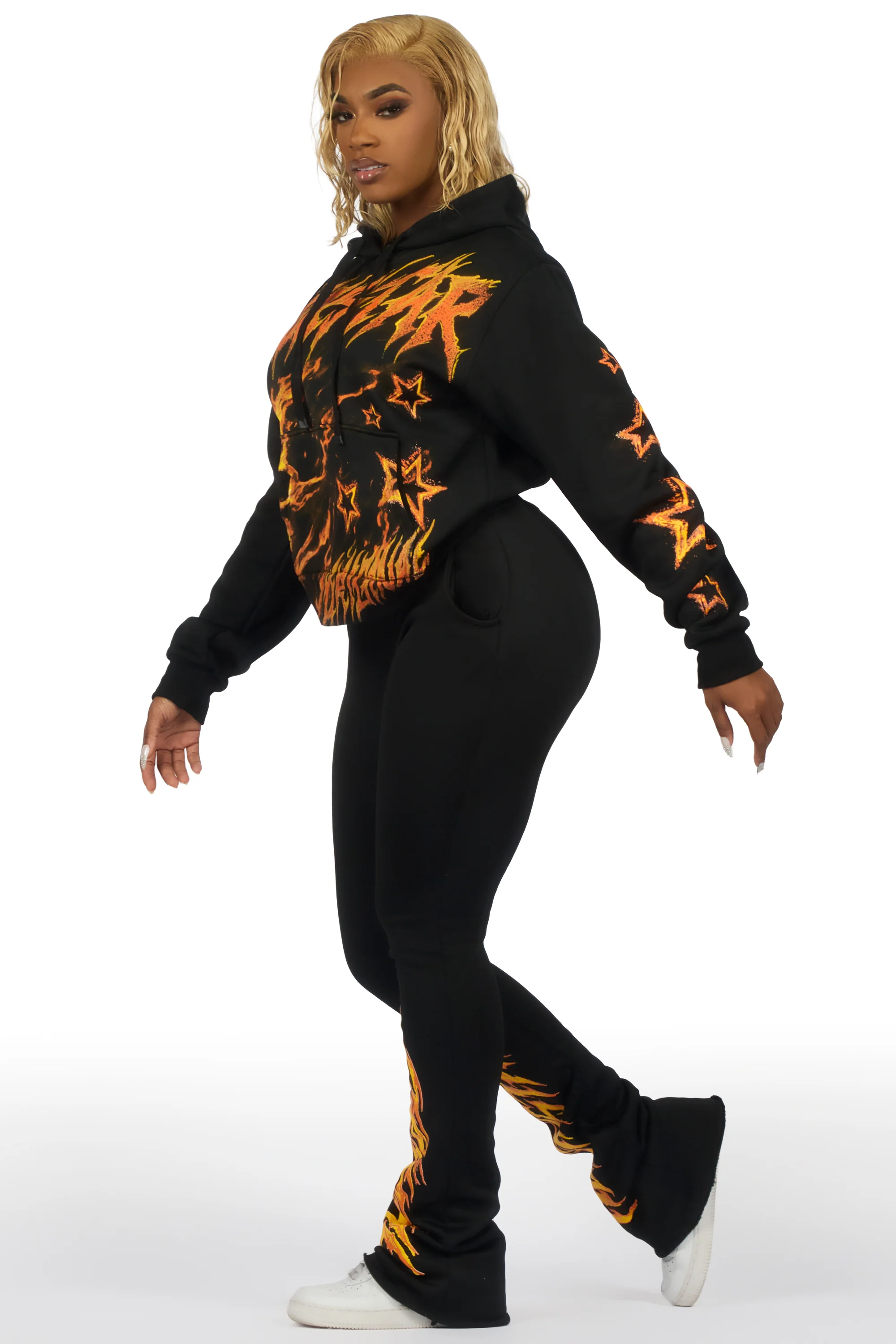 Shaletha Black Super Stacked Track Set - Image 4